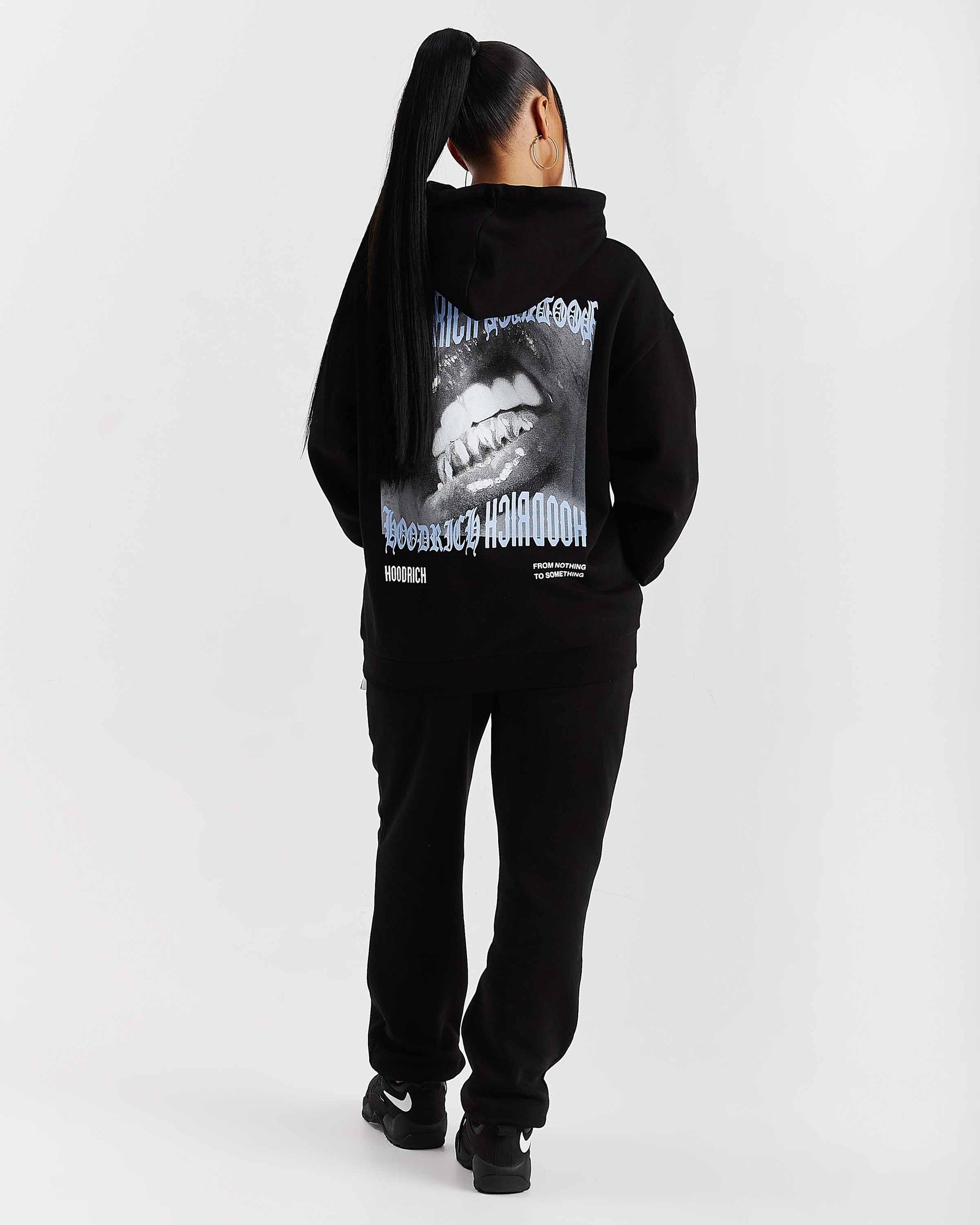 Felpa con cappuccio oversize Flex - Nero/Bianco