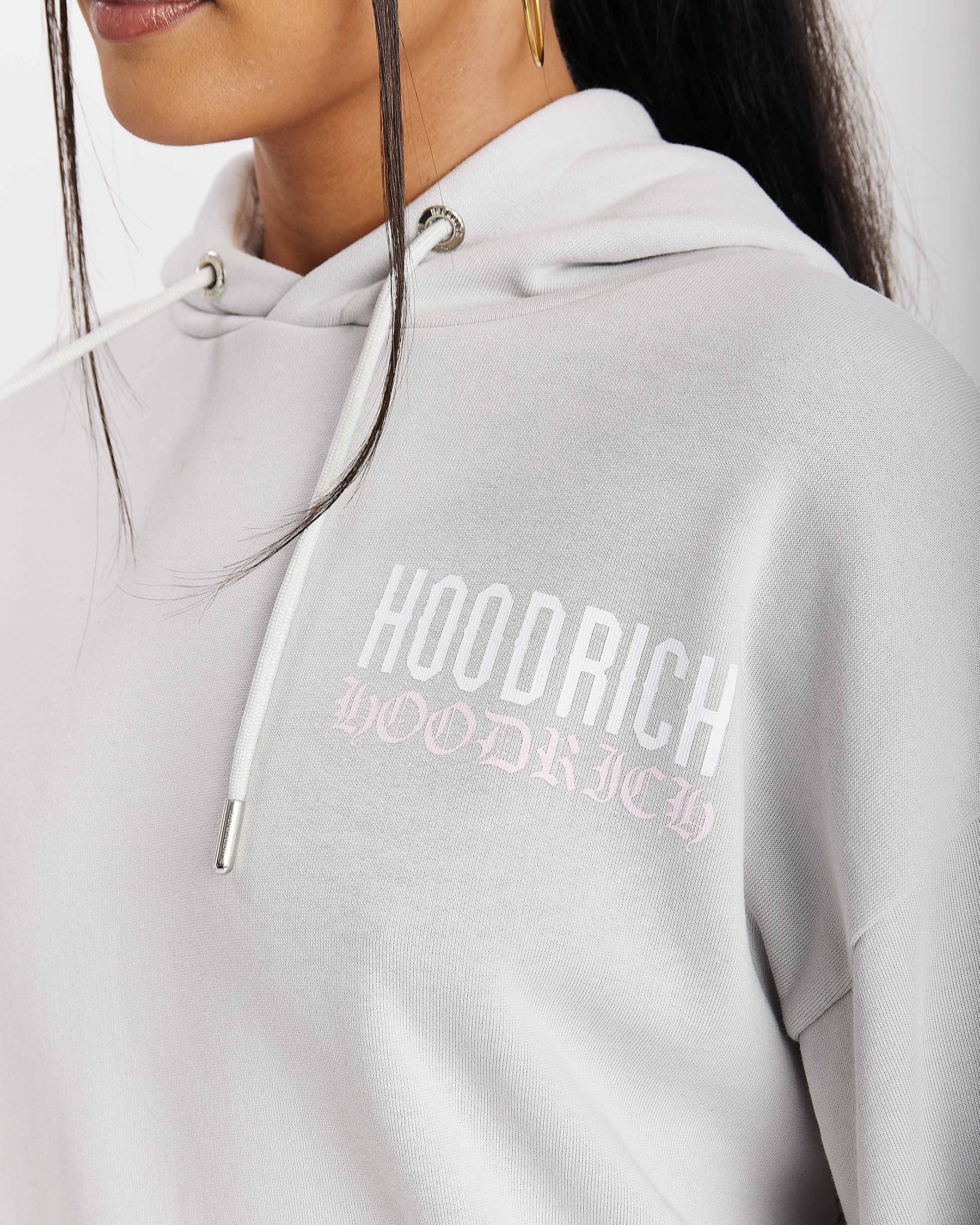 Felpa con cappuccio oversize Flex - Grigio/Bianco/Rosa