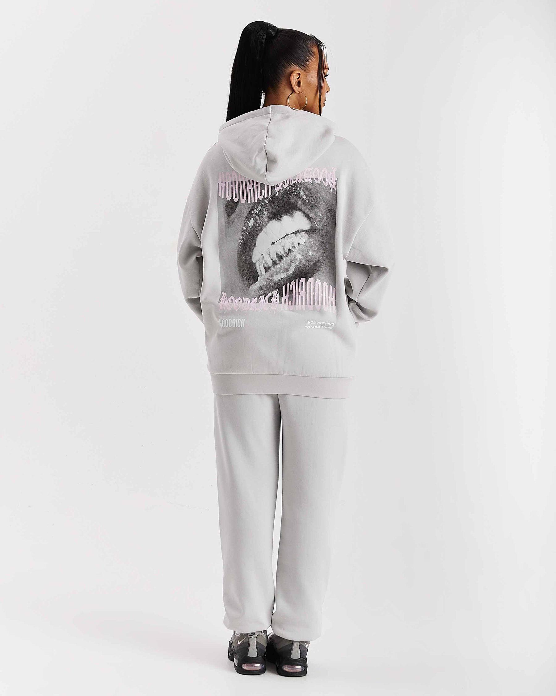 Felpa con cappuccio oversize Flex - Grigio/Bianco/Rosa
