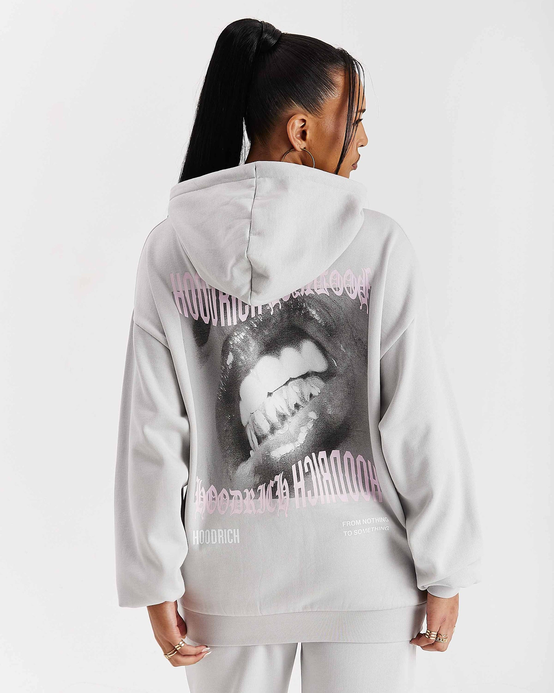 Felpa con cappuccio oversize Flex - Grigio/Bianco/Rosa