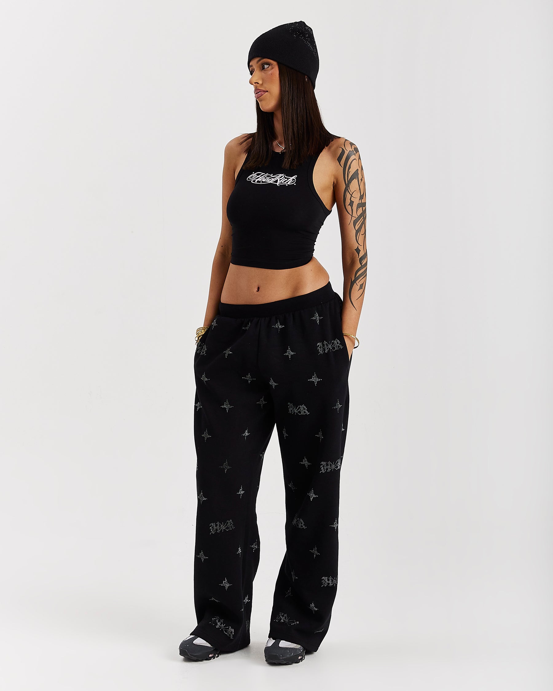 Solace Tie Back Racer Vest - Black/Pink