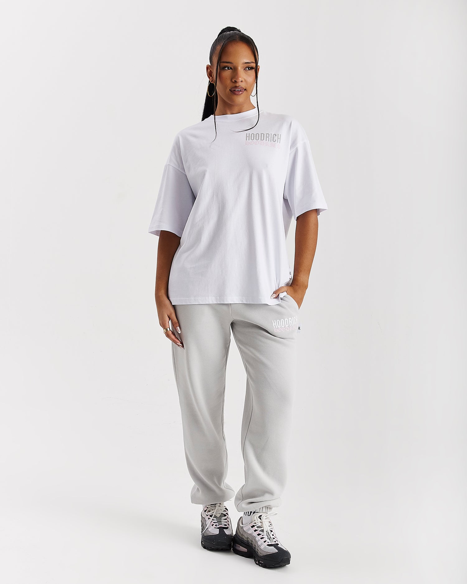 Flex Oversized T-Shirt - White/Grey/Pink