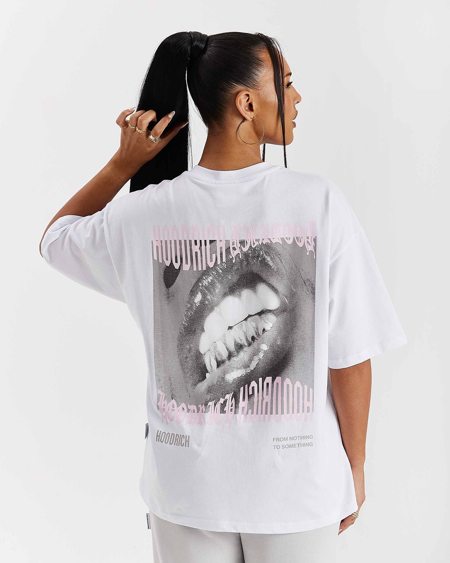 T-shirt oversize Flex - Bianco/Grigio/Rosa