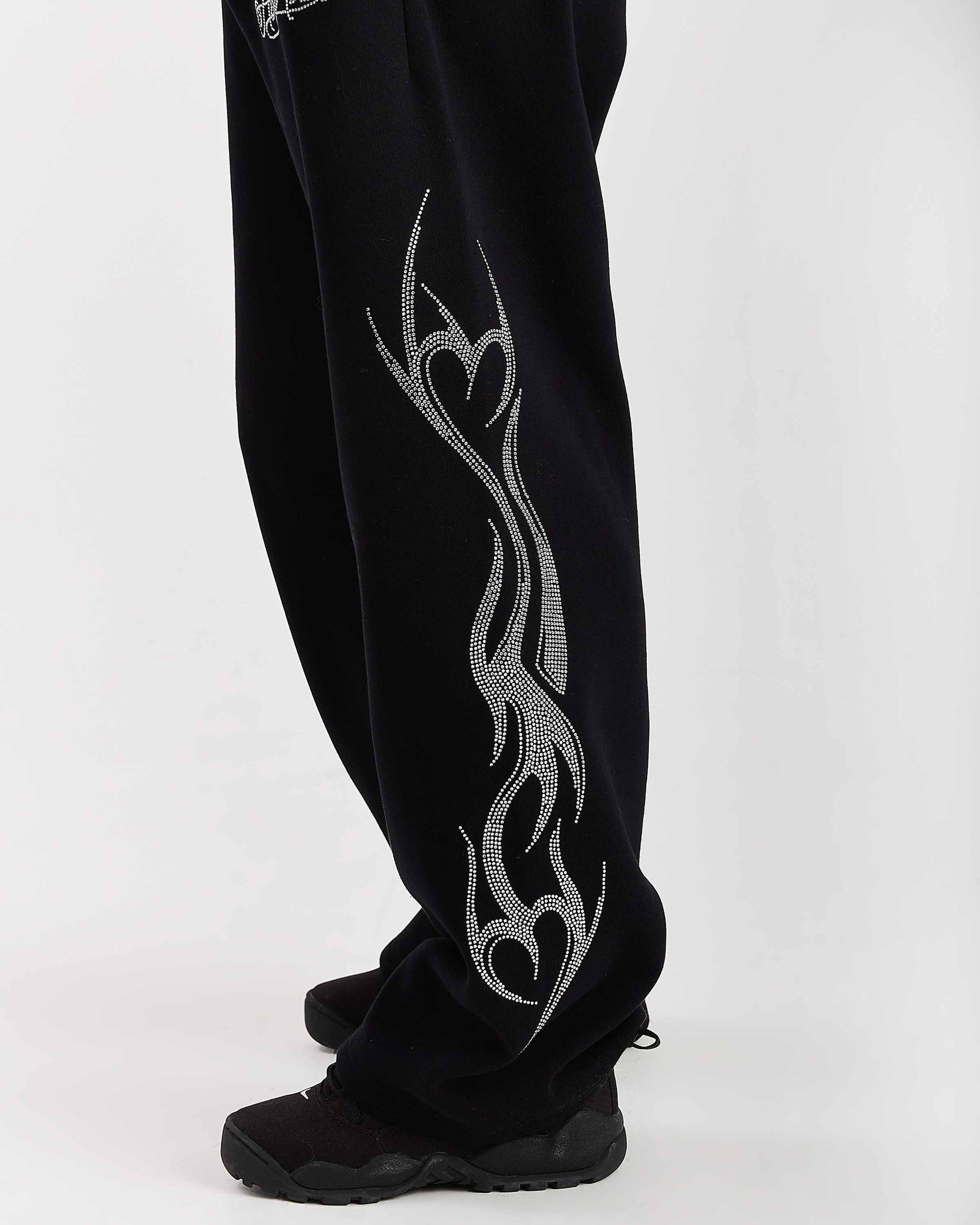 Pantaloni da jogging oversize a gamba larga Morpho - Nero/Argento