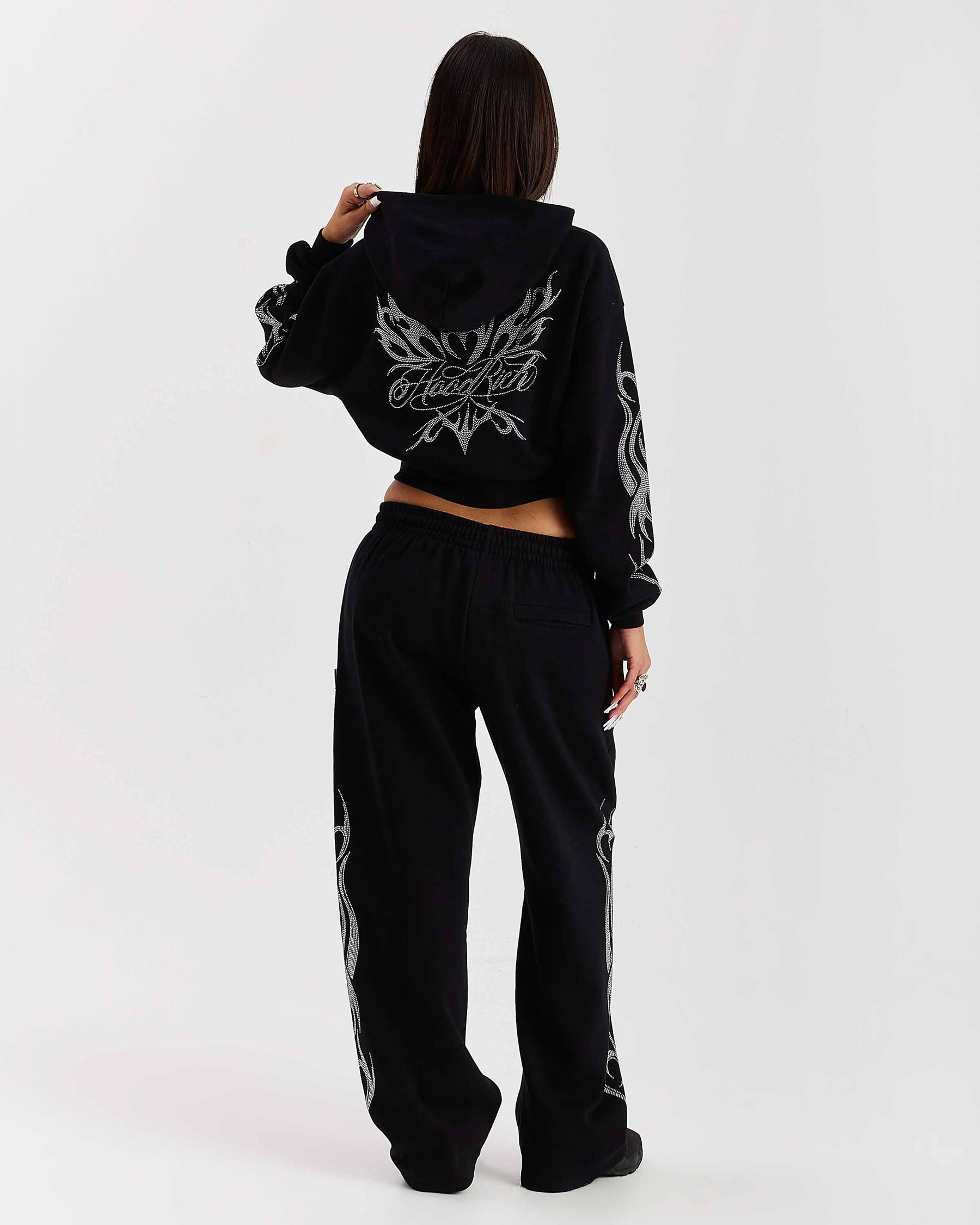 Pantaloni da jogging oversize a gamba larga Morpho - Nero/Argento