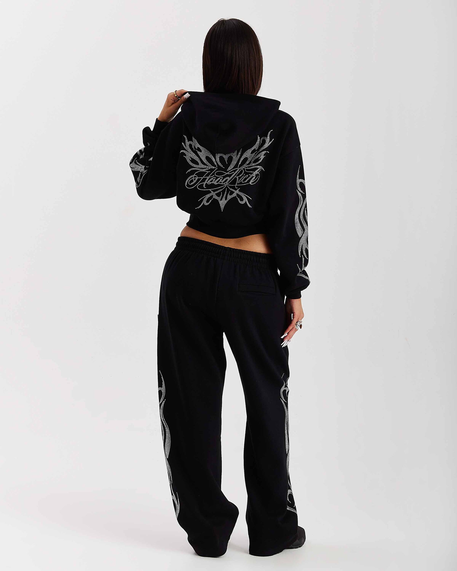 Pantaloni da jogging oversize a gamba larga Morpho - Nero/Argento