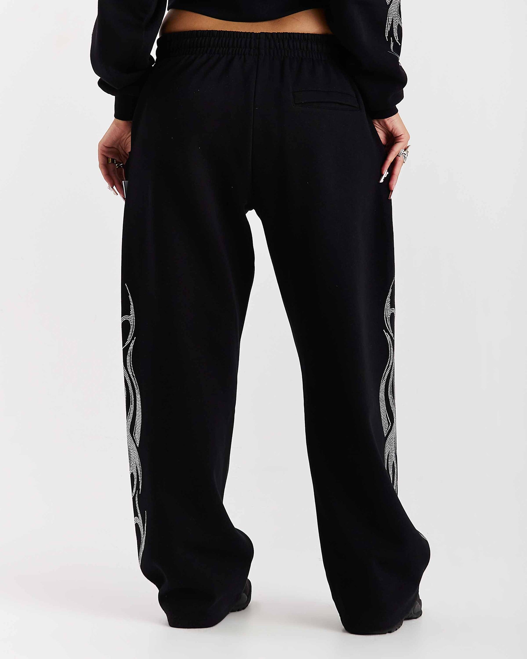 Pantaloni da jogging oversize a gamba larga Morpho - Nero/Argento