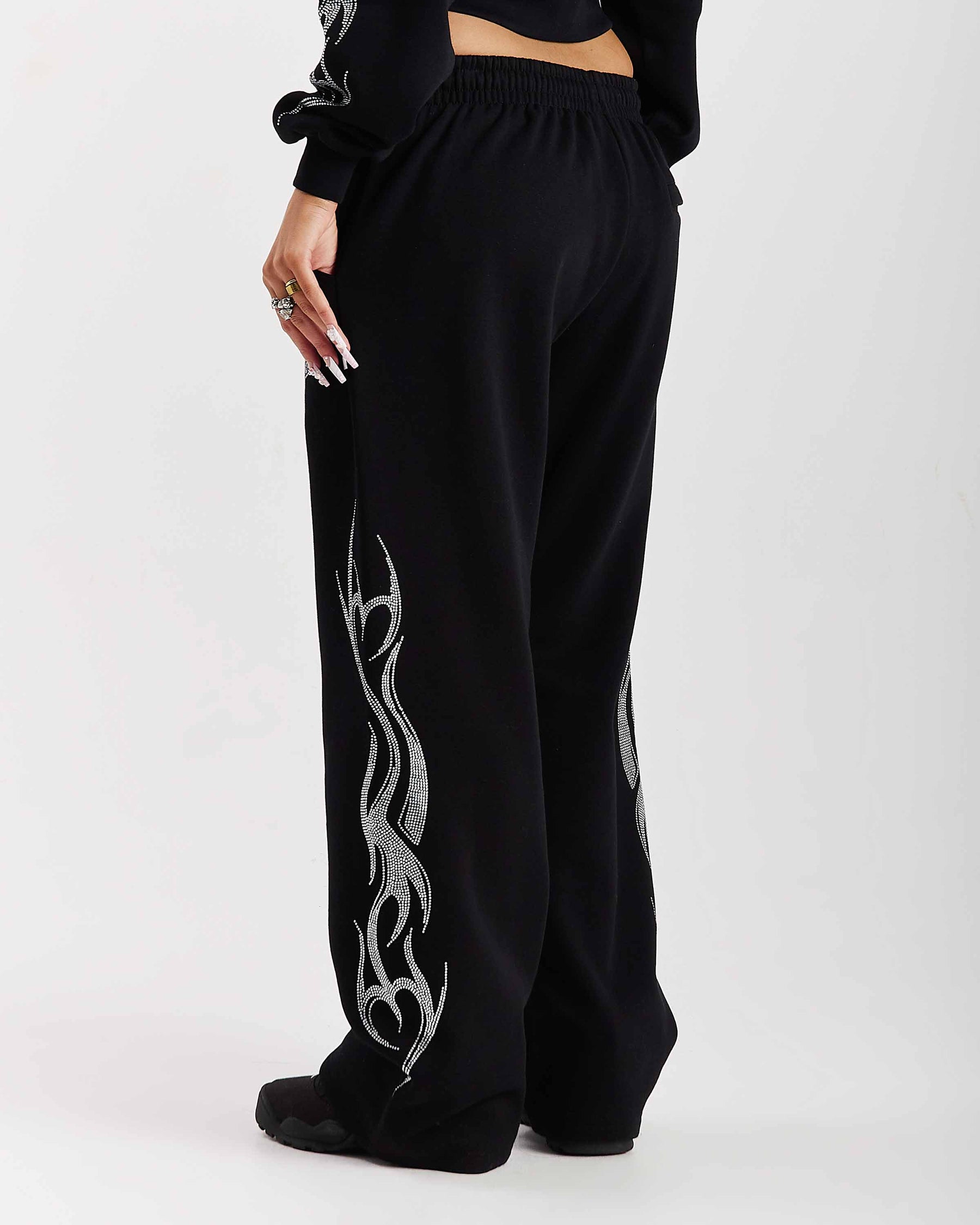 Pantaloni da jogging oversize a gamba larga Morpho - Nero/Argento