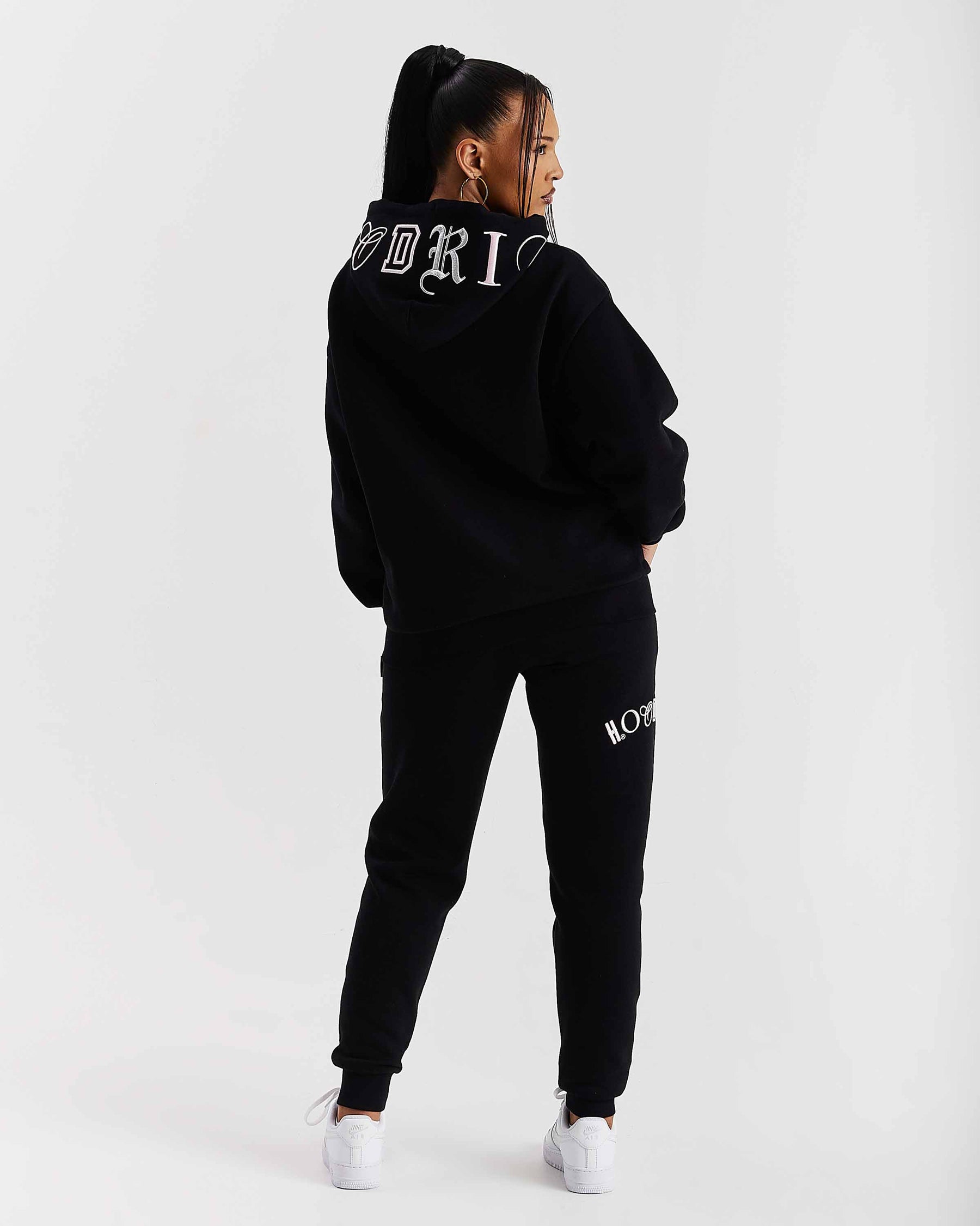 Calor Slim Joggers - Nero/Rosa/Argento
