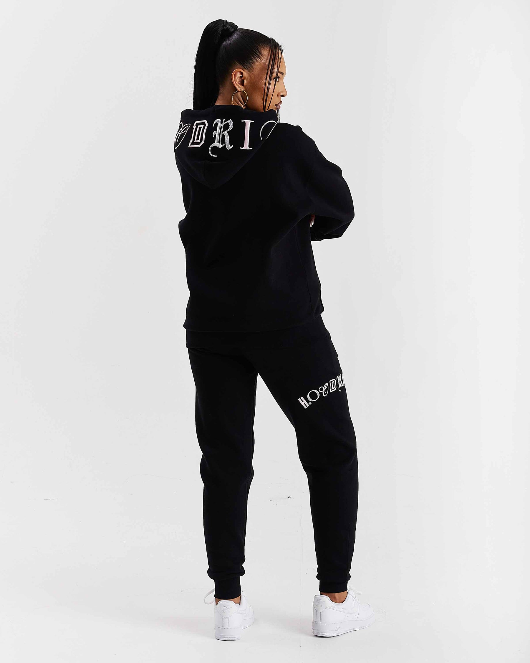 Calor Slim Joggers - Nero/Rosa/Argento
