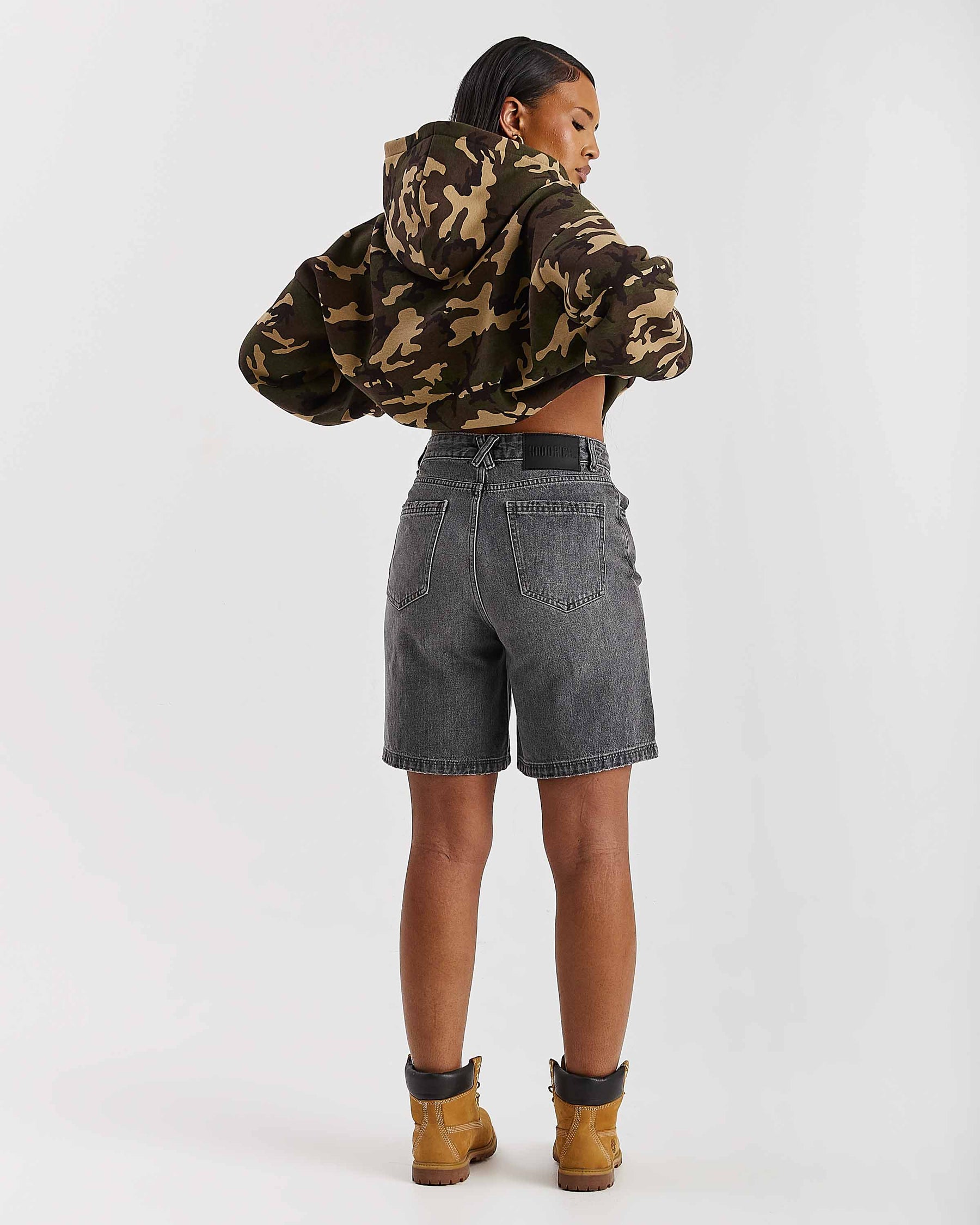 Solace Denim Jort - Grigio lavato