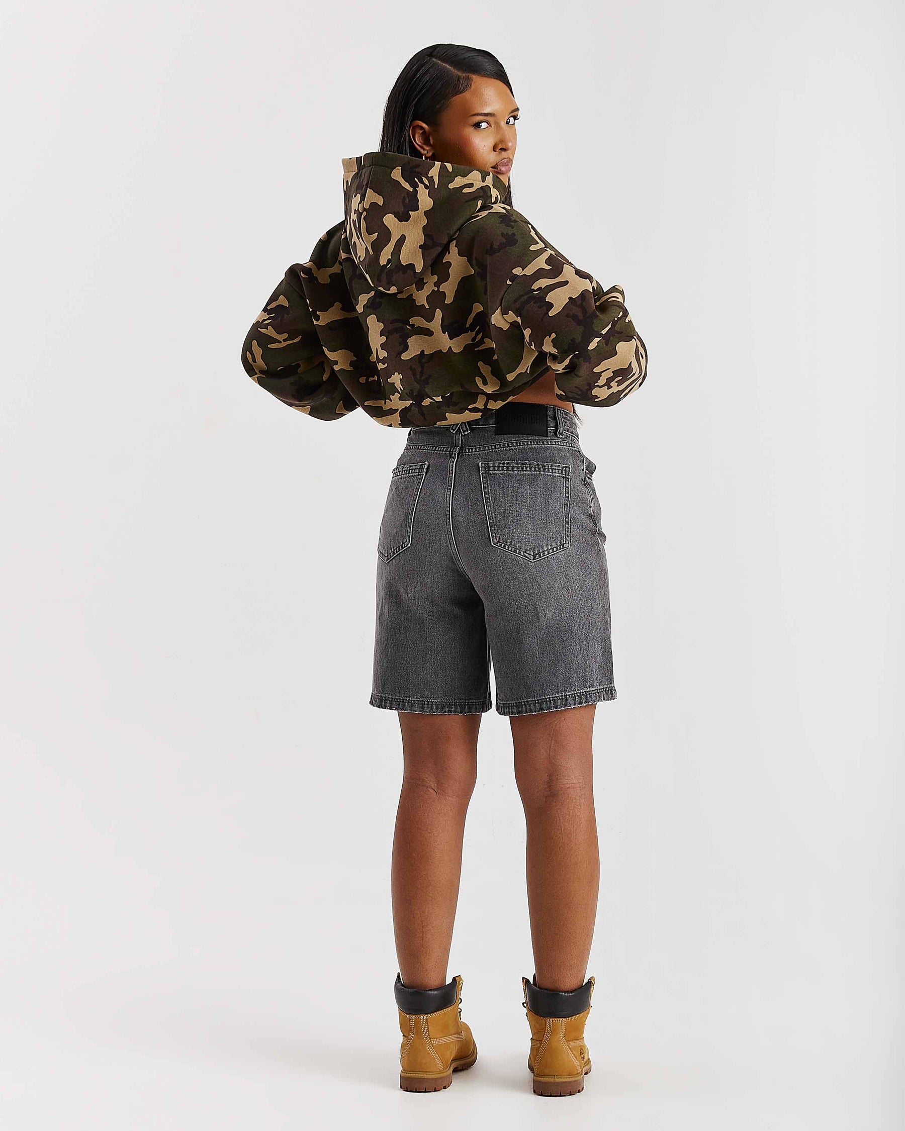 Solace Denim Jort - Grigio lavato