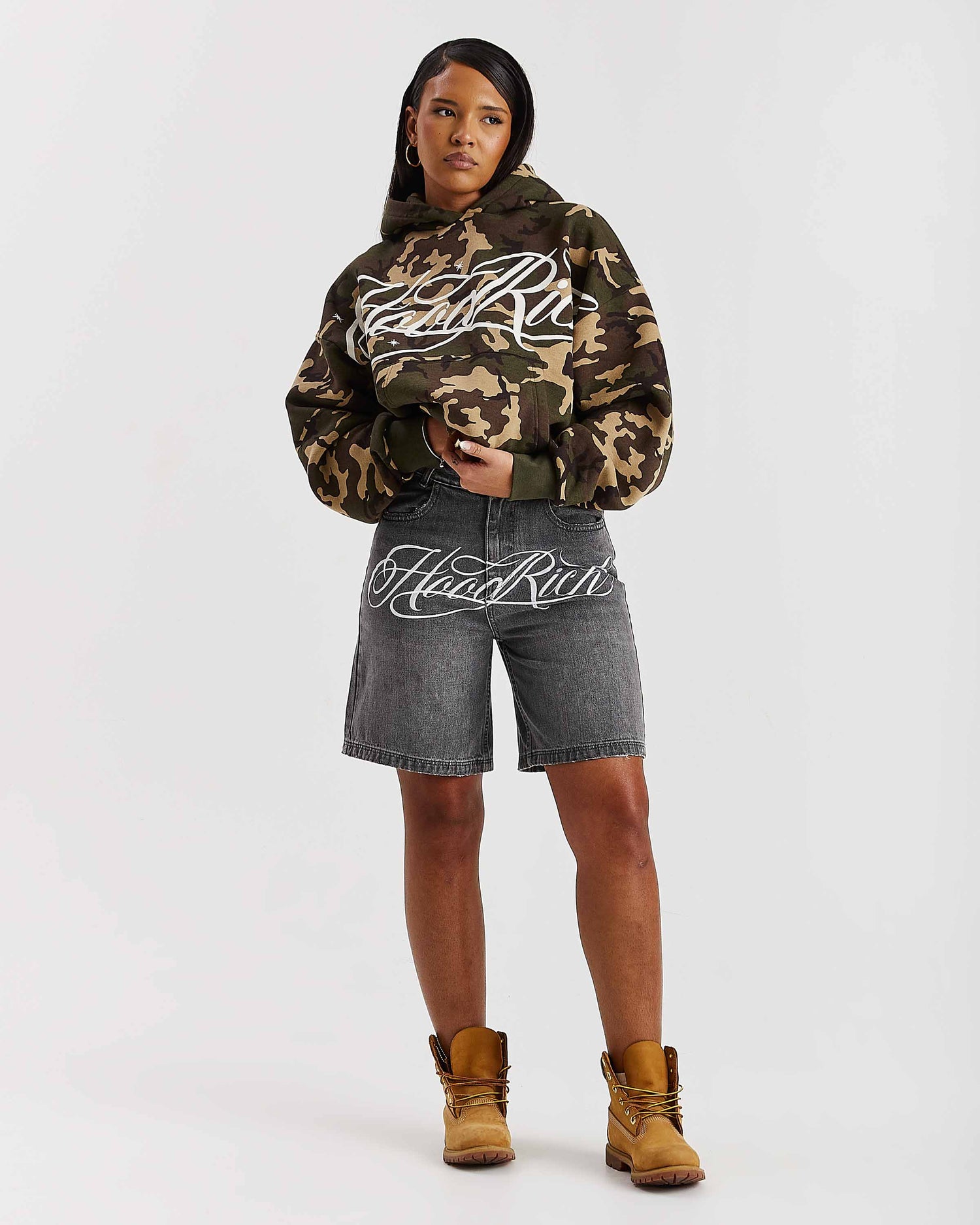 Solace Denim Jort - Grigio lavato