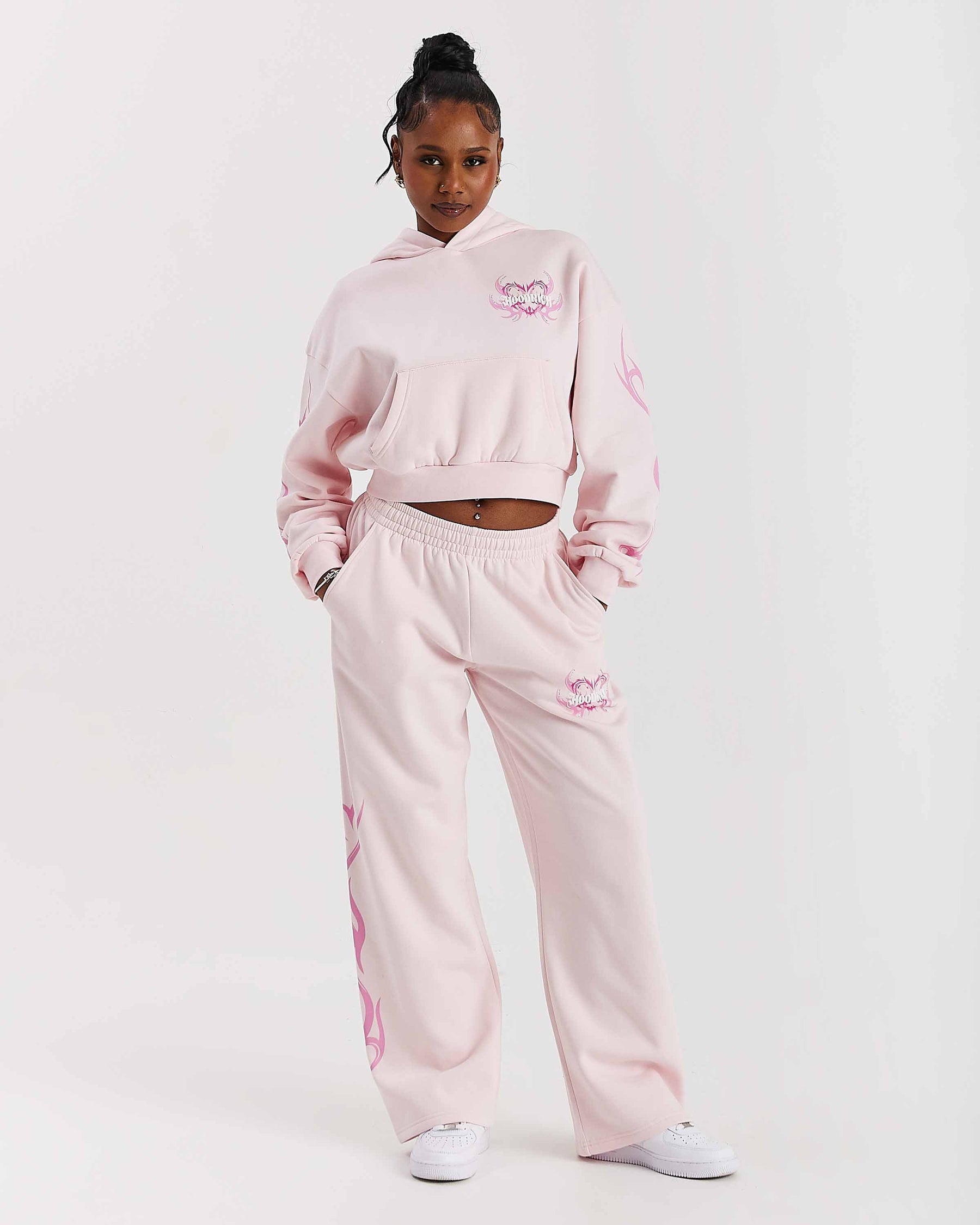Felpa con cappuccio Flux Boxy - Rosa