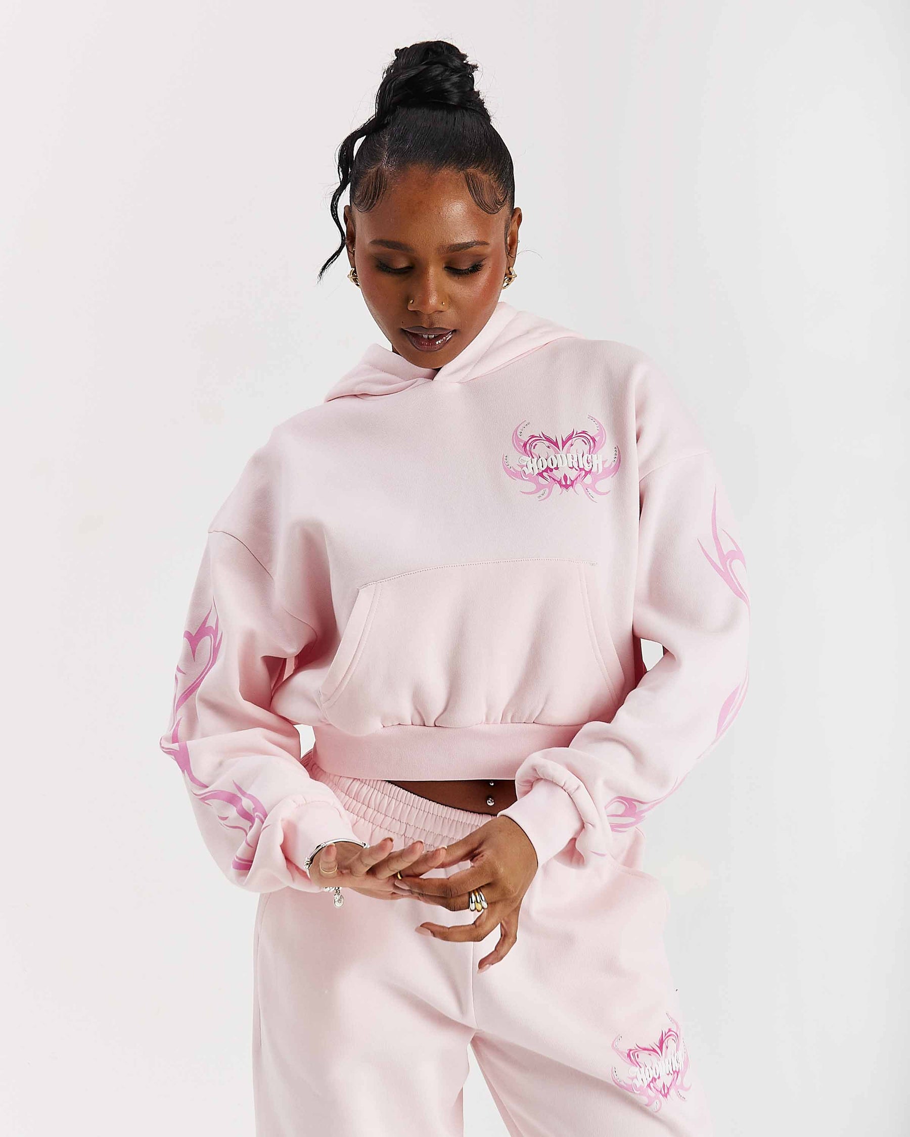 Felpa con cappuccio Flux Boxy - Rosa