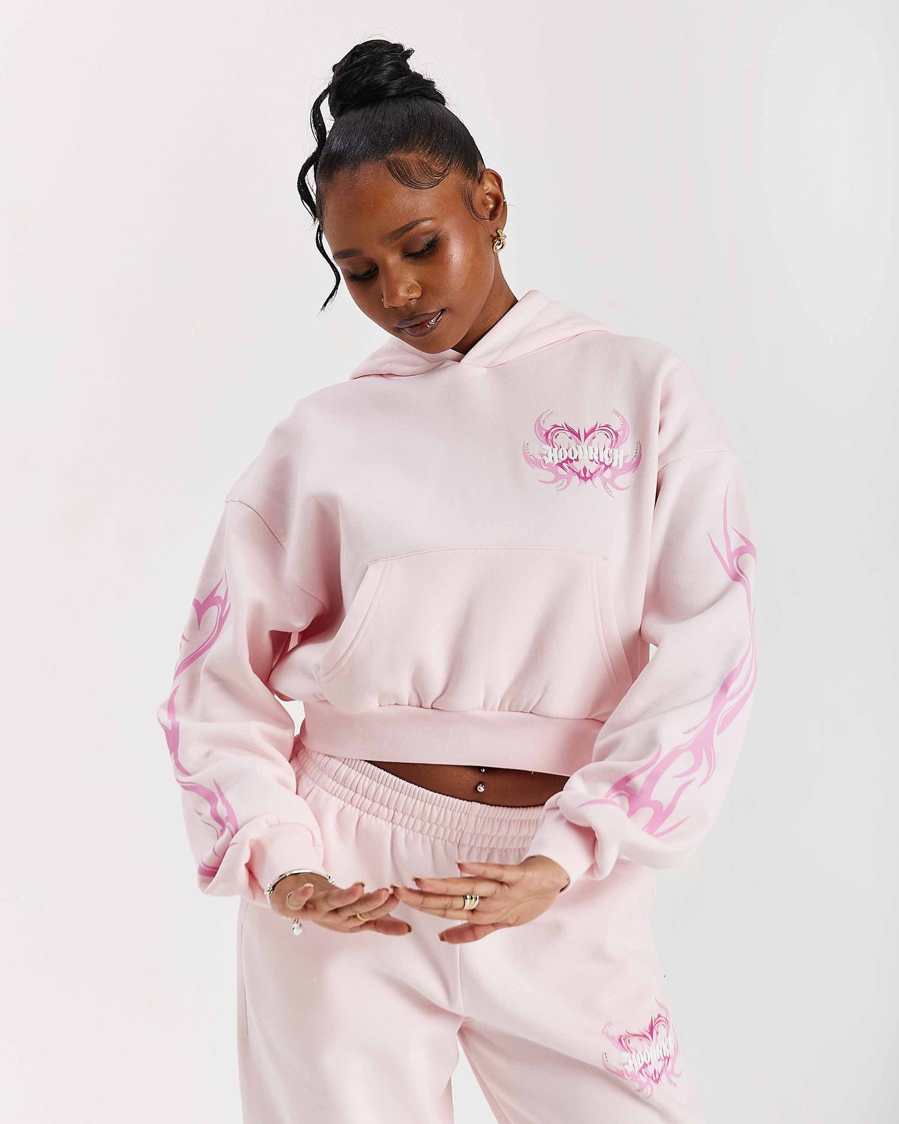 Felpa con cappuccio Flux Boxy - Rosa