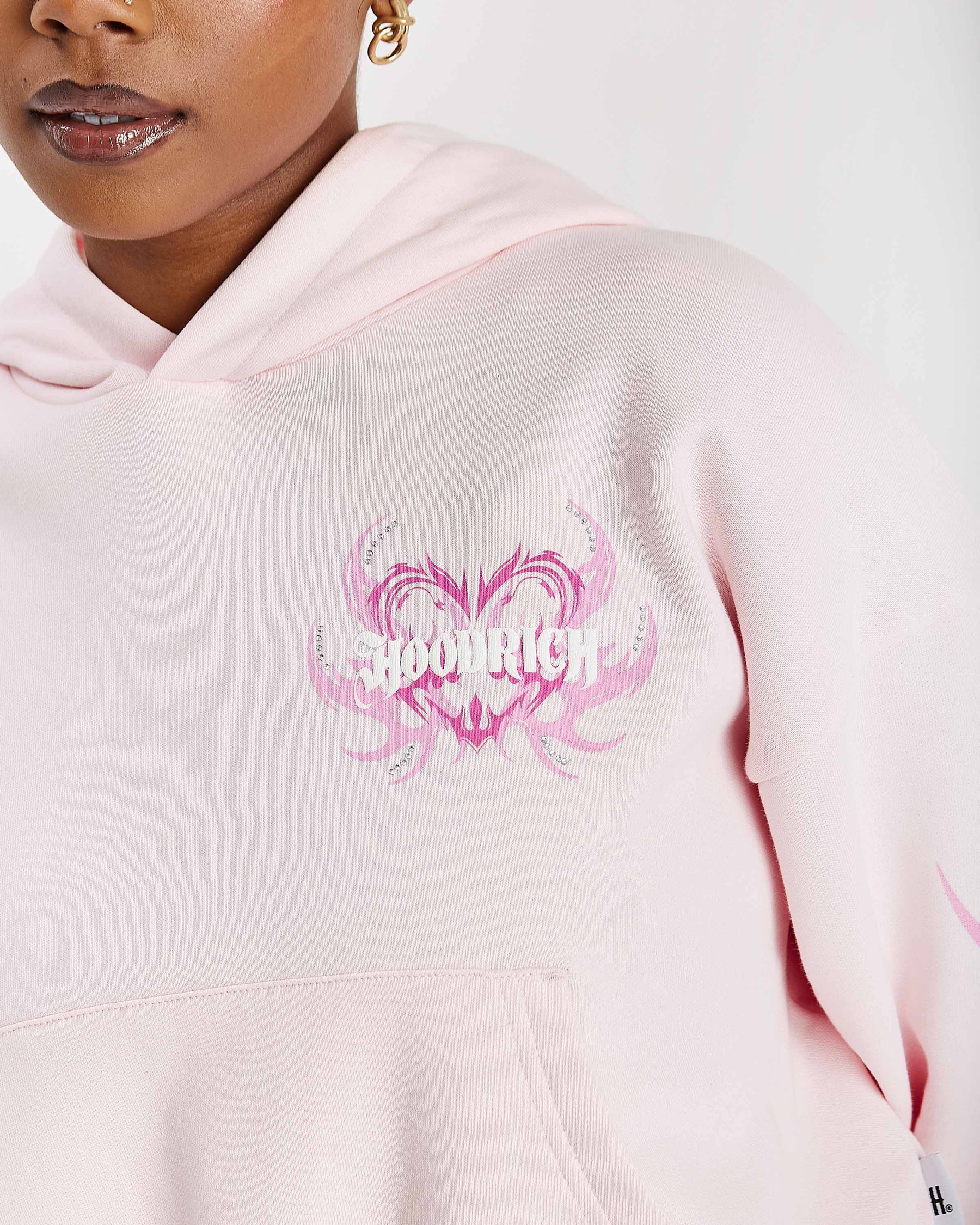 Felpa con cappuccio Flux Boxy - Rosa