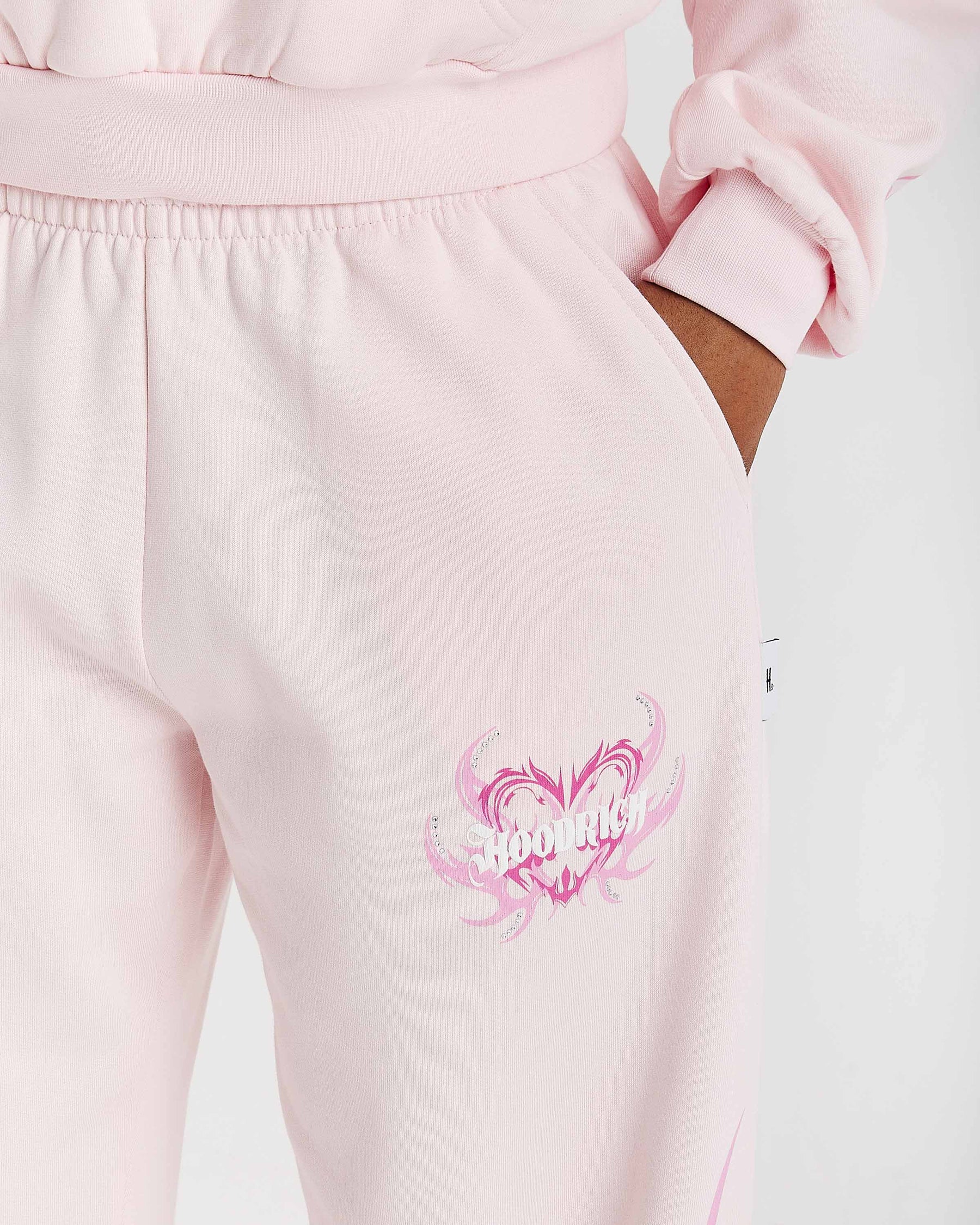 Pantaloni da jogging Flux oversize a gamba larga - Rosa