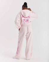 Pantaloni da jogging Flux oversize a gamba larga - Rosa