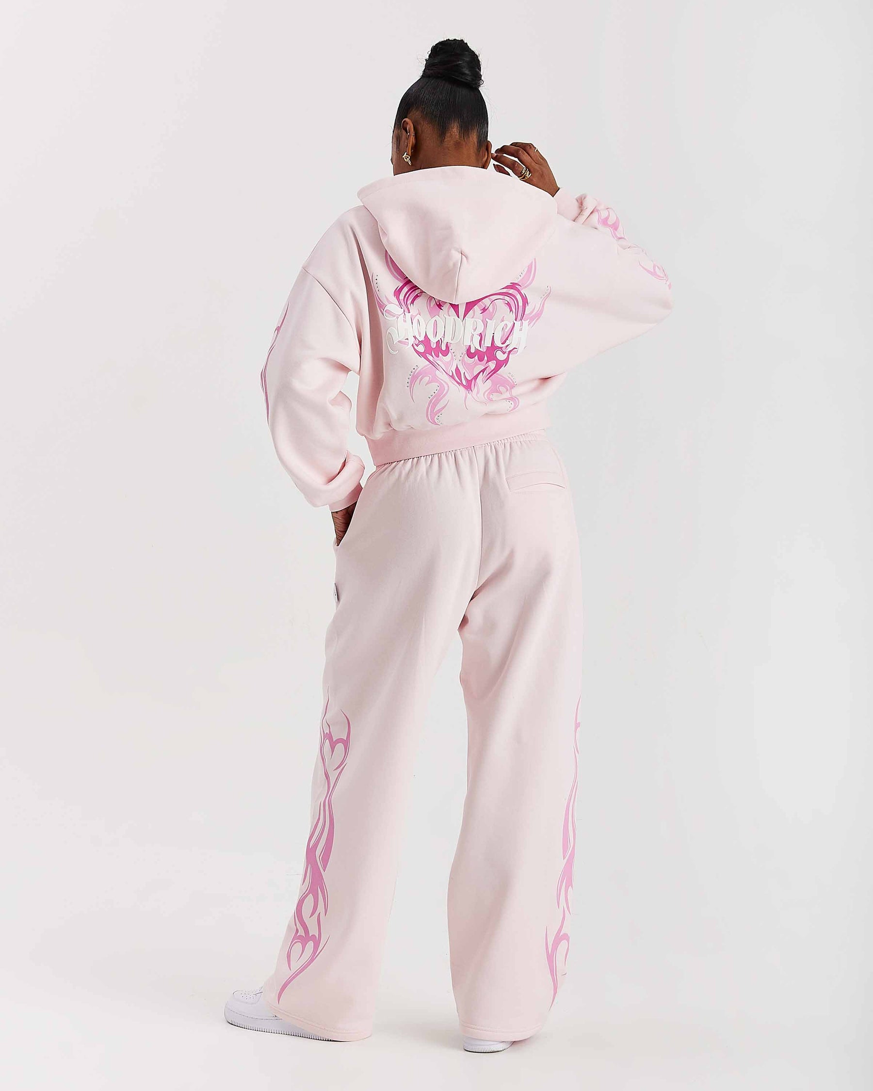 Pantaloni da jogging Flux oversize a gamba larga - Rosa