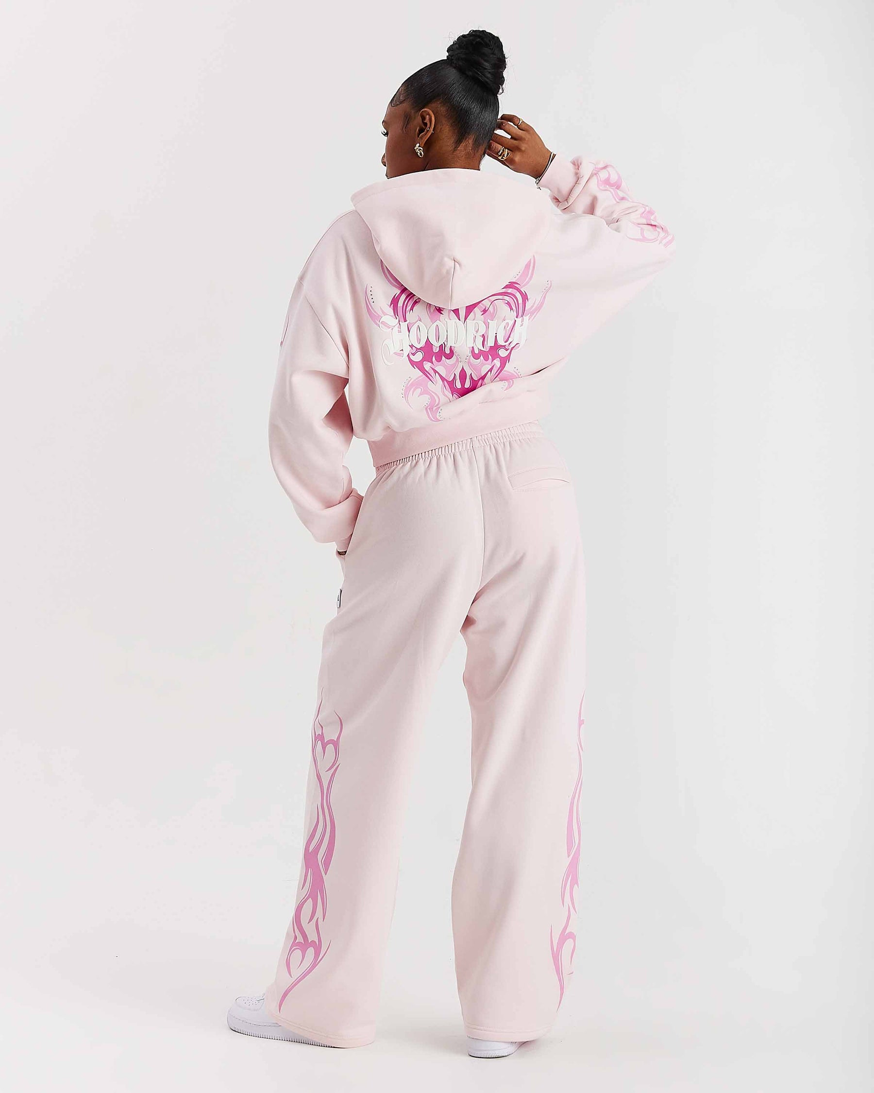 Pantaloni da jogging Flux oversize a gamba larga - Rosa
