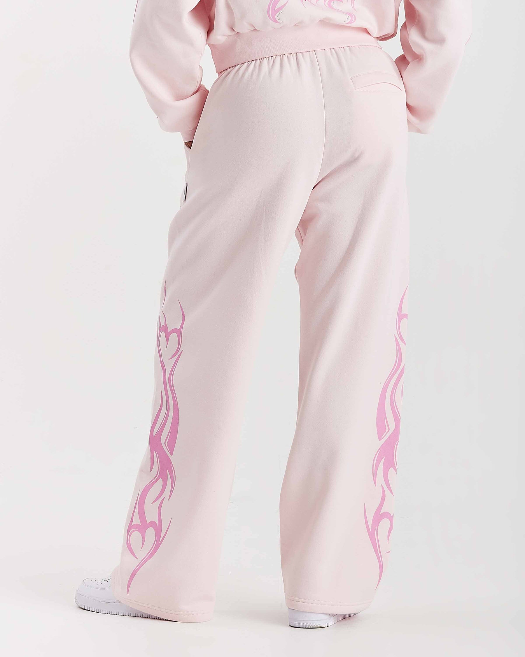 Pantaloni da jogging Flux oversize a gamba larga - Rosa