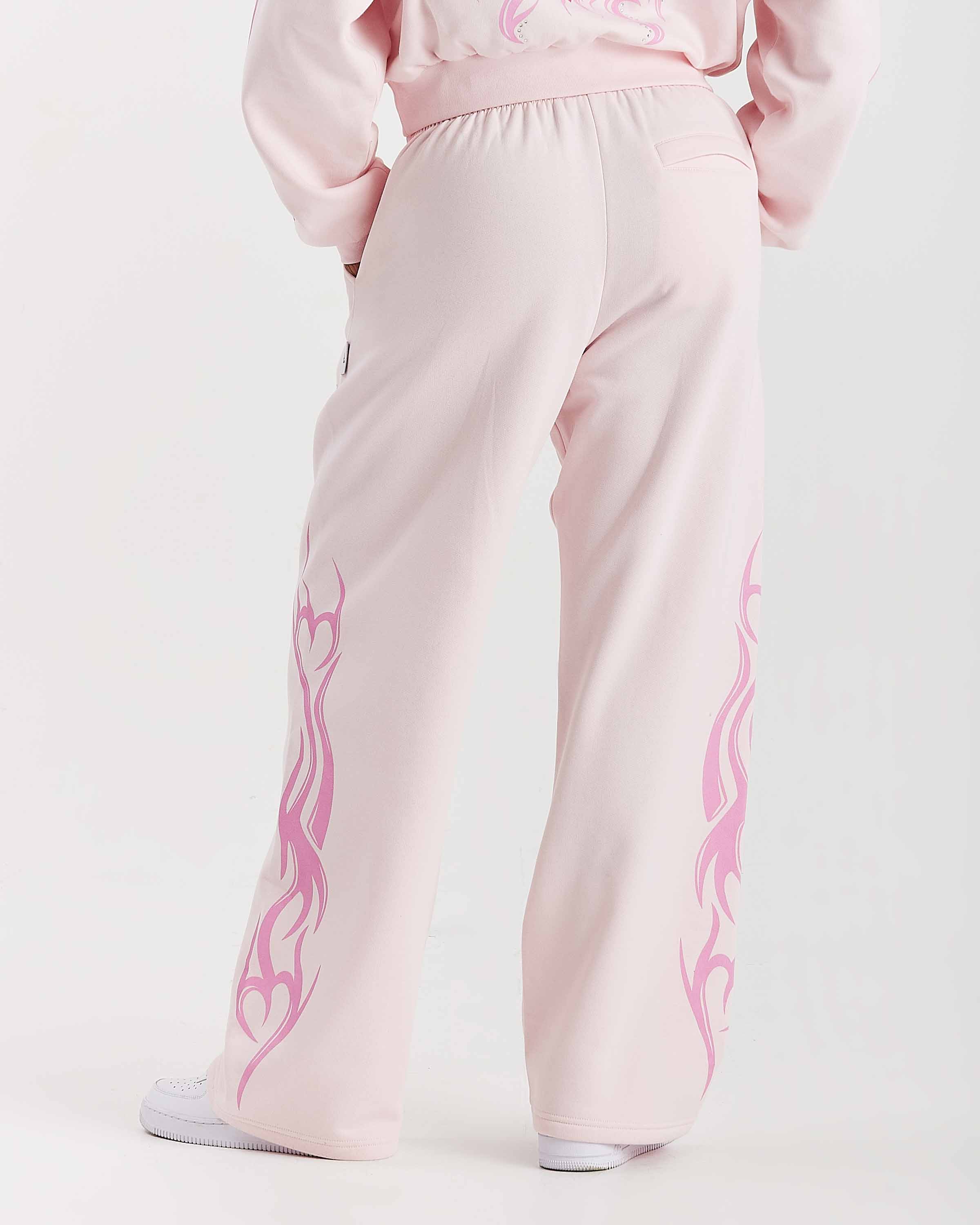 Pantaloni da jogging Flux oversize a gamba larga - Rosa