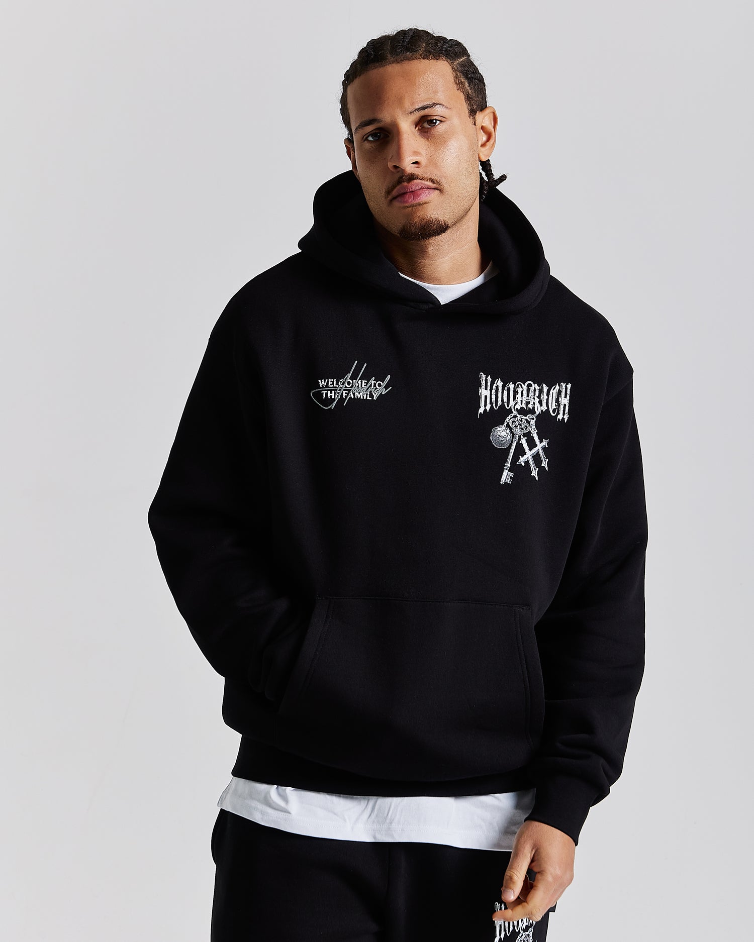 Rite Oversized Hoodie - Black/White/Grey