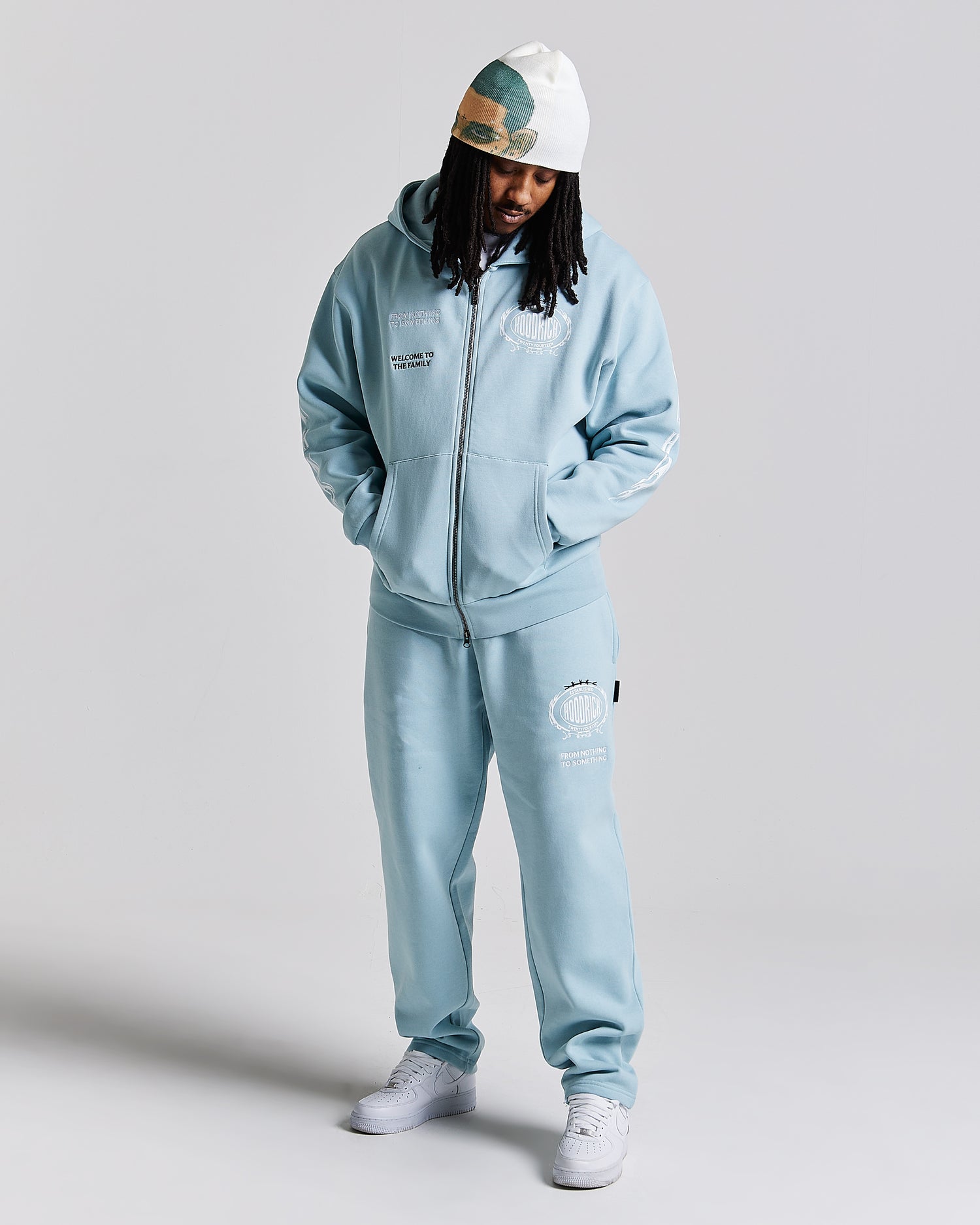 Pantaloni da jogging oversize Noir - Blu/Bianco