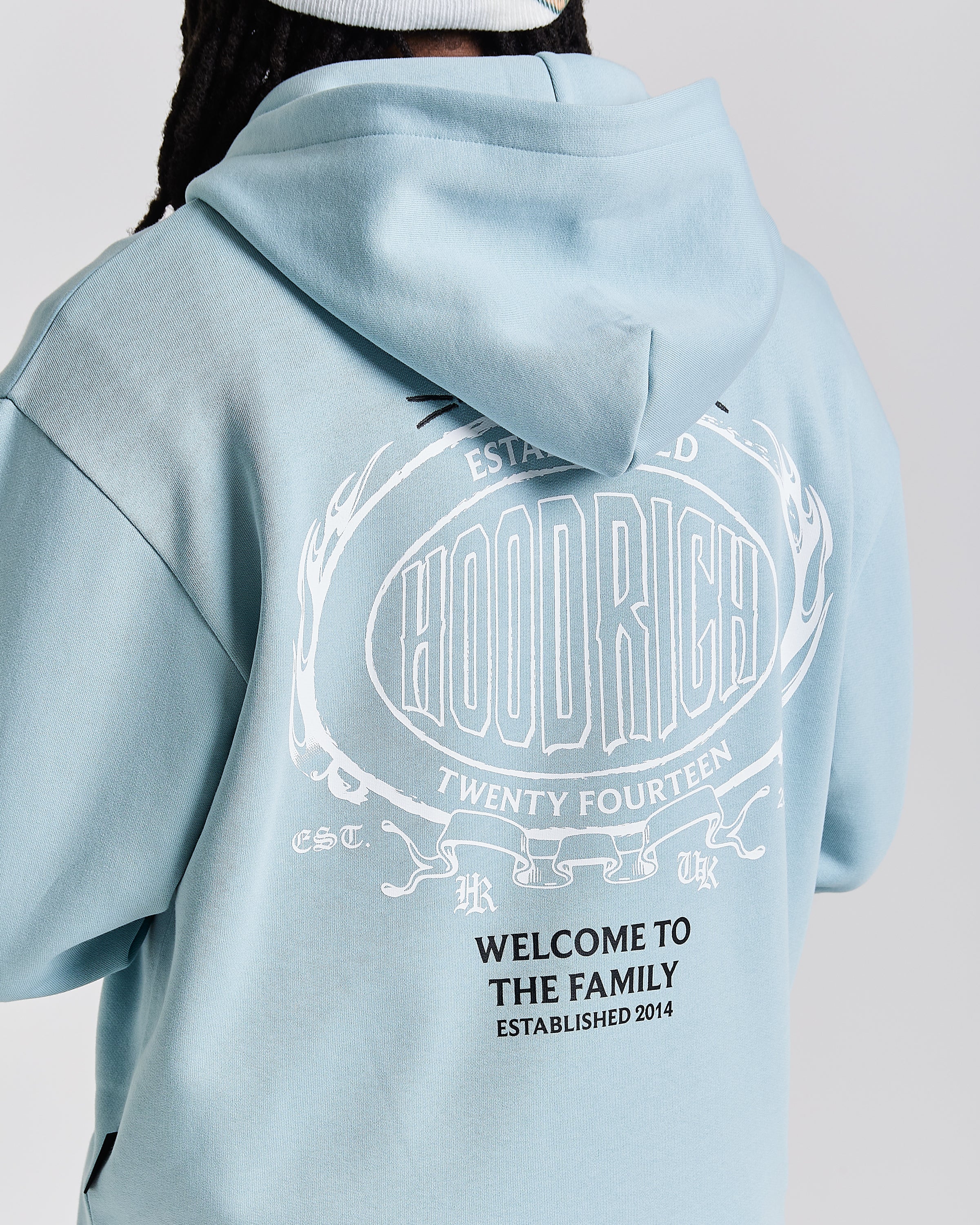 Felpa con cappuccio oversize con zip Noir - Blu/Bianco