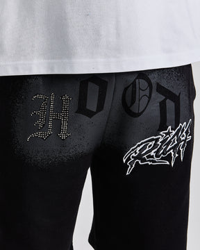 Iron Oversized Shorts - Black/Grey/White