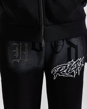 Iron Oversized Open Hem Jogger - Black/Grey/White