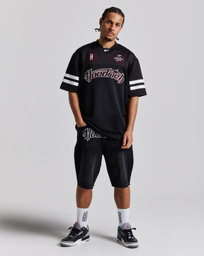 Galaxy Oversized Mesh Jersey - Black/White/Red