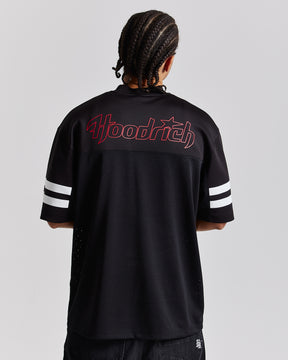 Galaxy Oversized Mesh Jersey - Black/White/Red