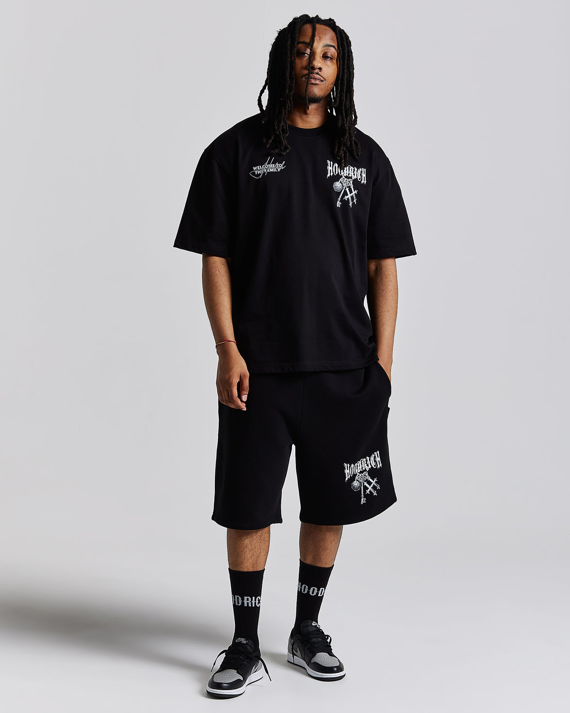 Rite Oversized Shorts - Black/White/Grey