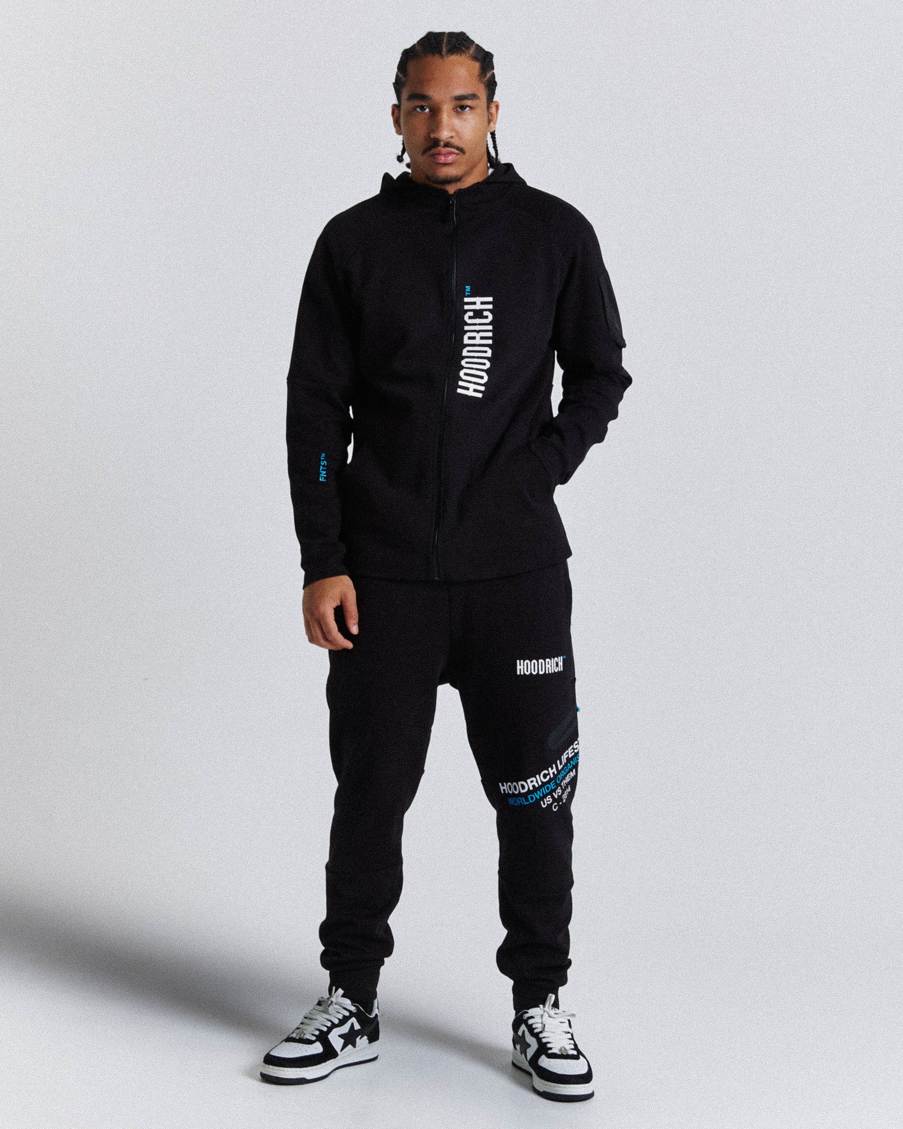 Circuit Hoodie - Black/White/Blue