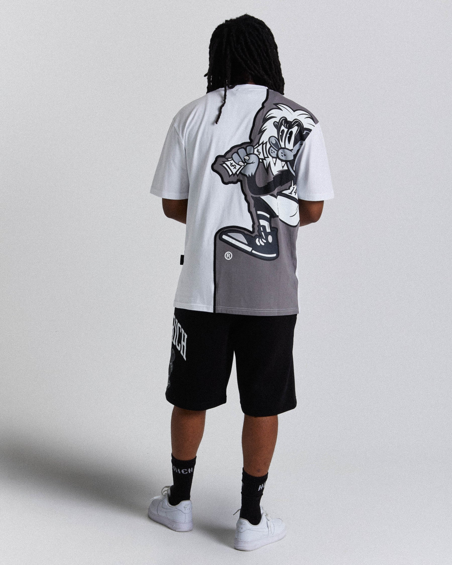 Menace T-Shirt - White/Black/Grey