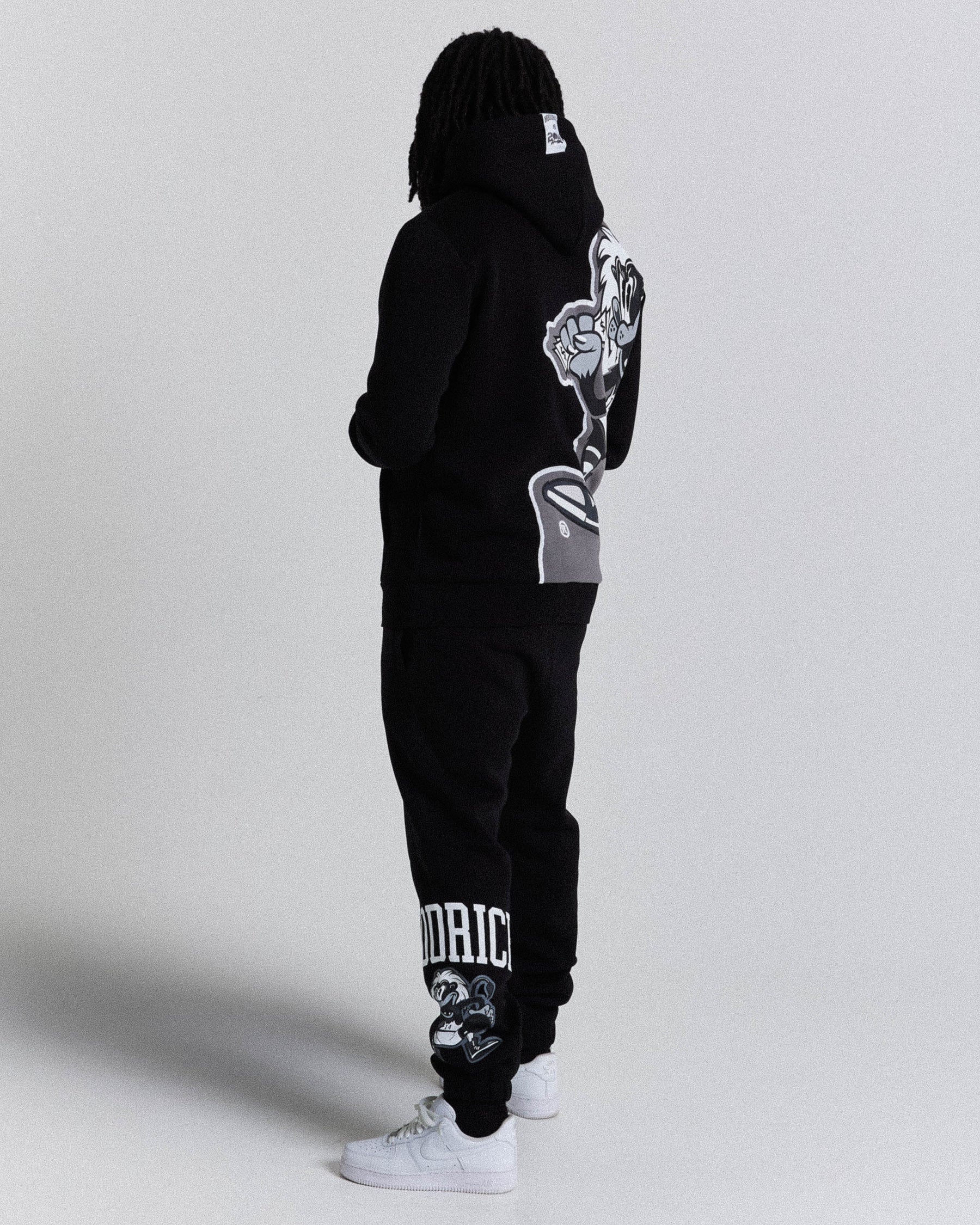 Menace Hoodie - Black/White/Grey