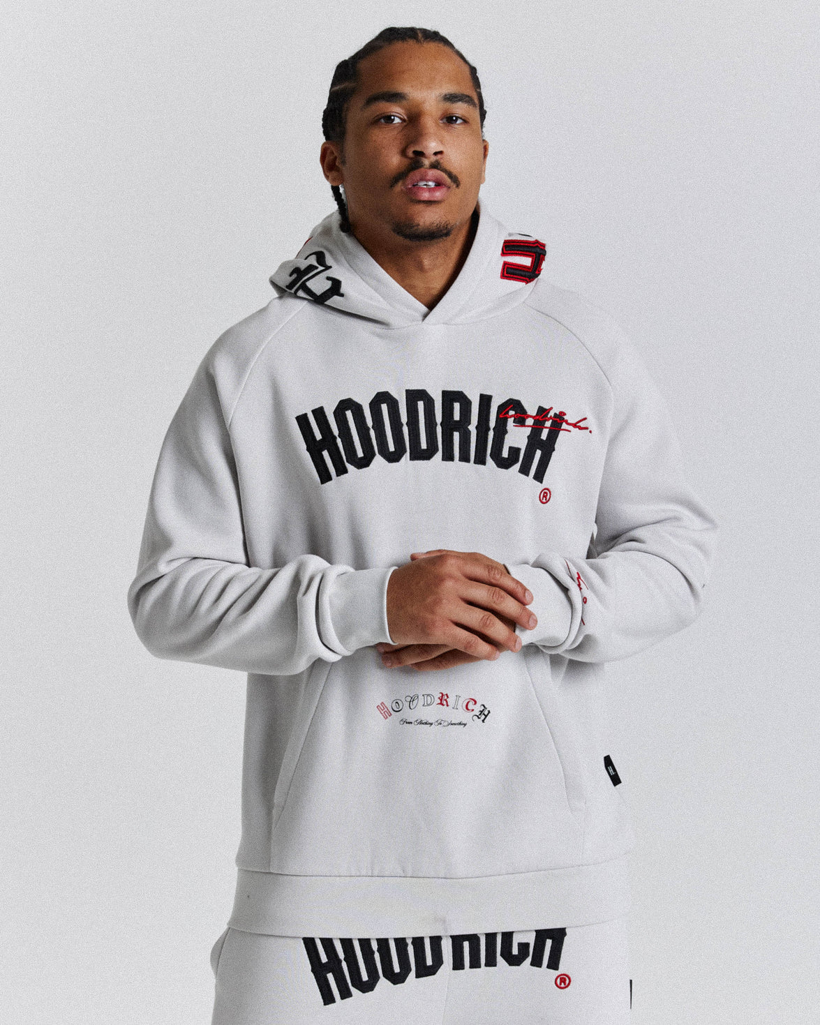 Stature Hoodie - Grey/Black/Red