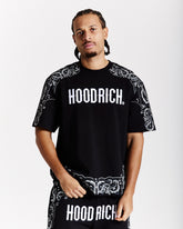 Motif Oversized T-Shirt - Black/White/Grey