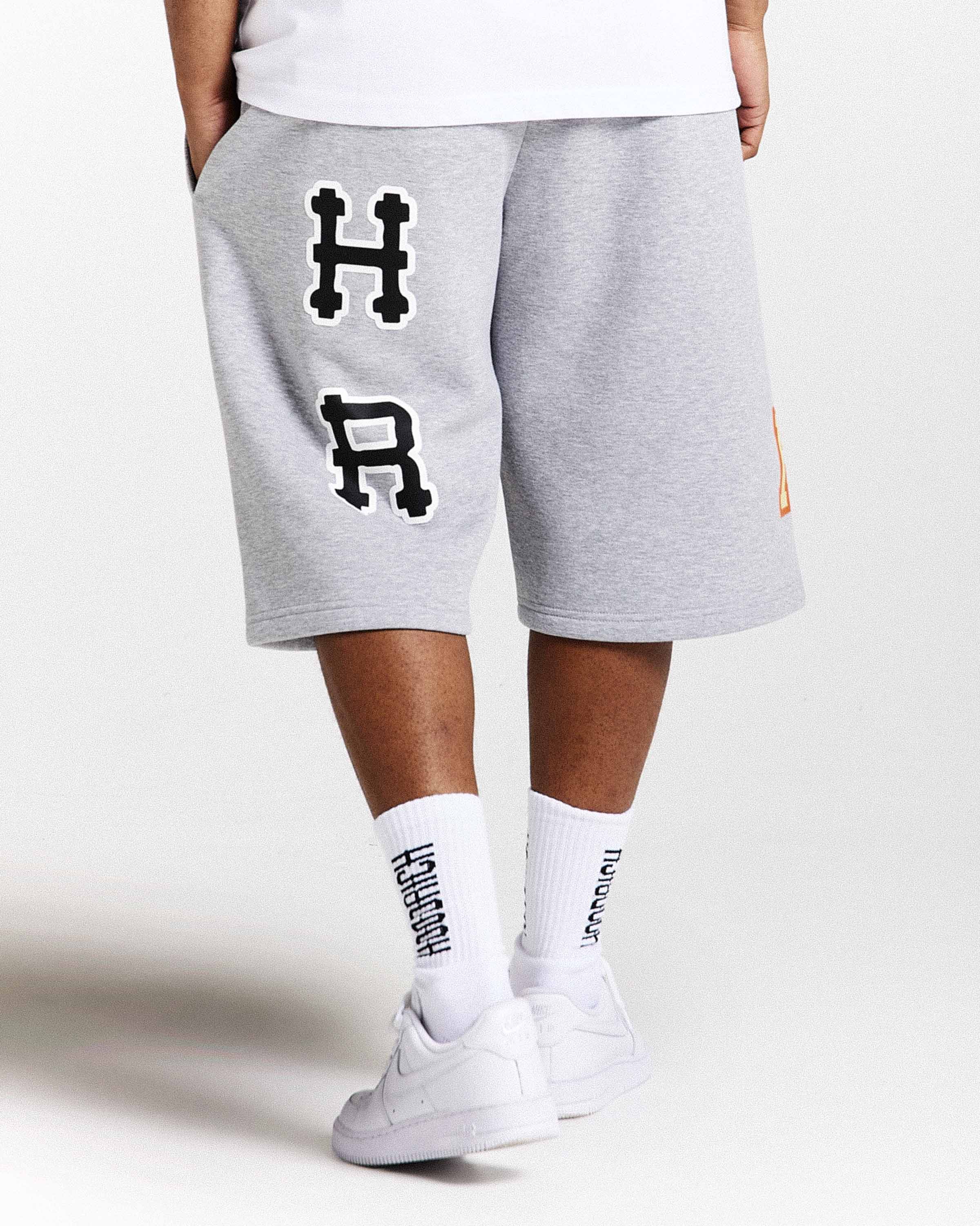Pantaloncini oversize Loony - Grigio scuro/Bianco