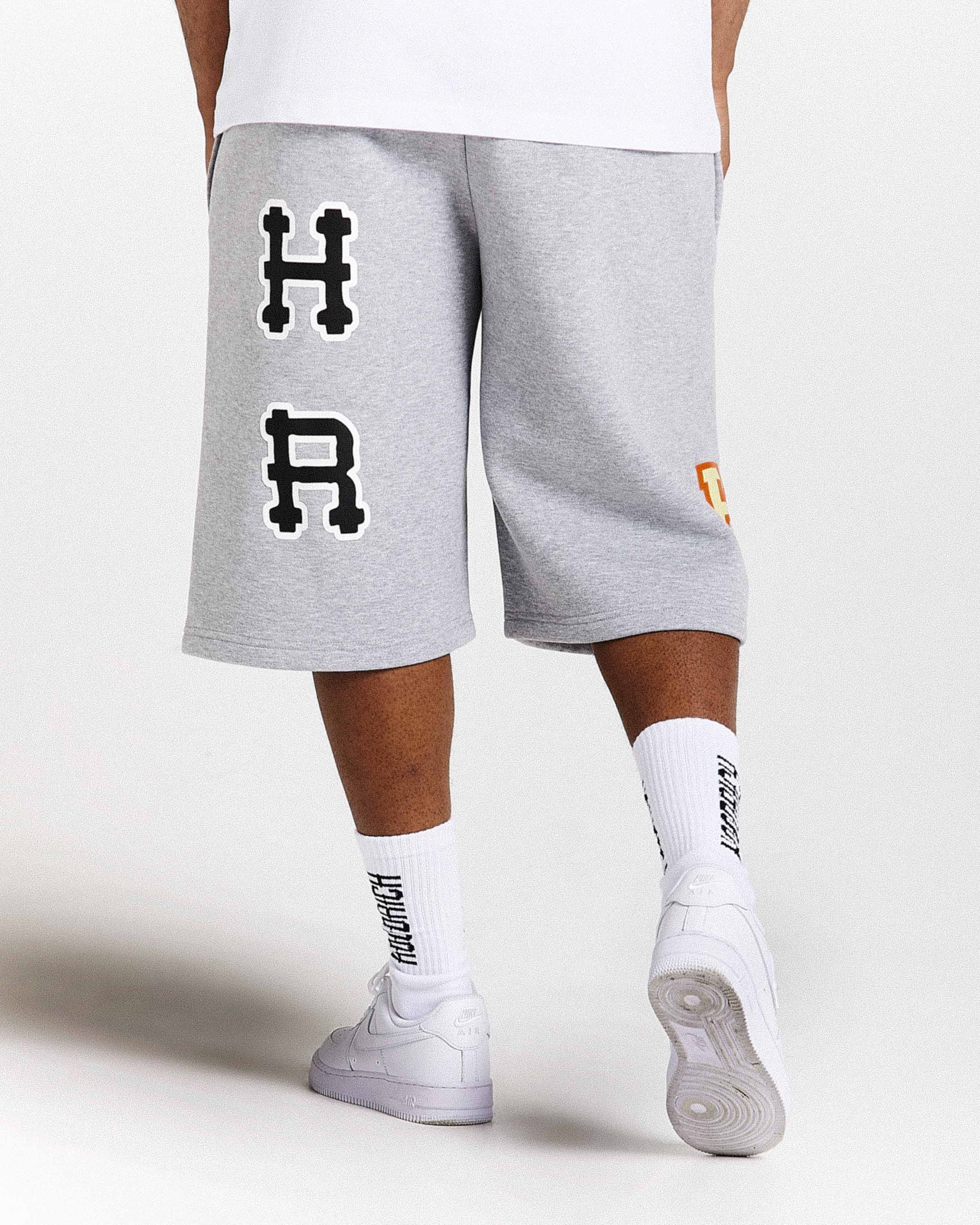 Pantaloncini oversize Loony - Grigio scuro/Bianco