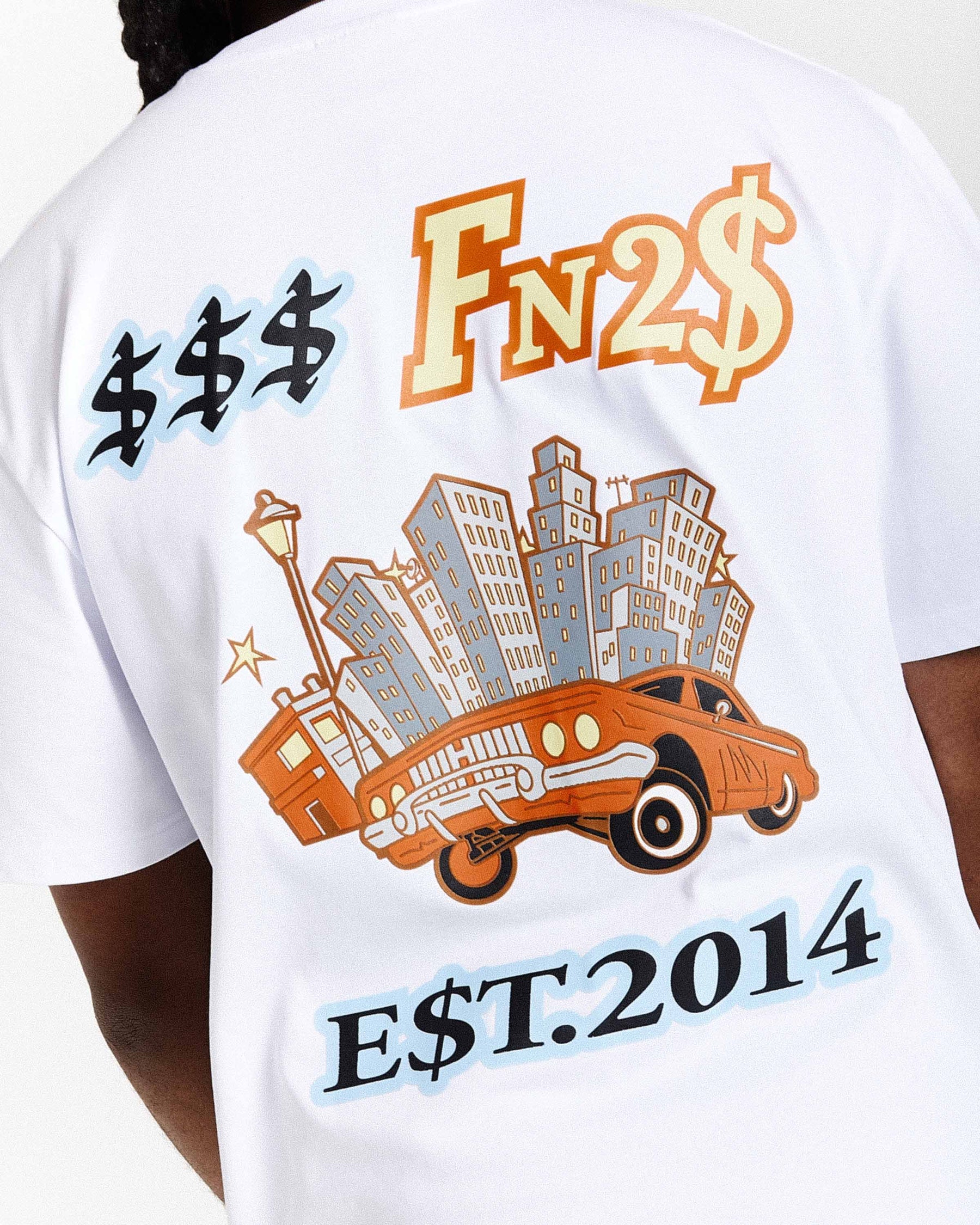 Maglietta oversize Loony - Bianco/Nero