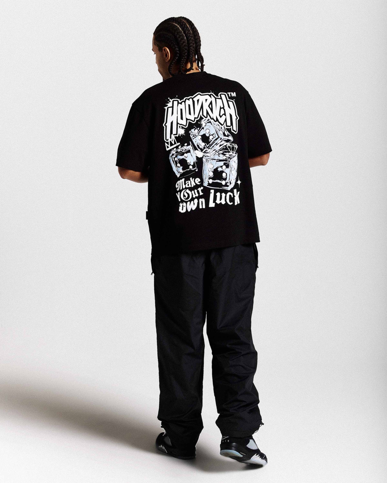 T-shirt oversize Fortune - Nero/Bianco/Blu