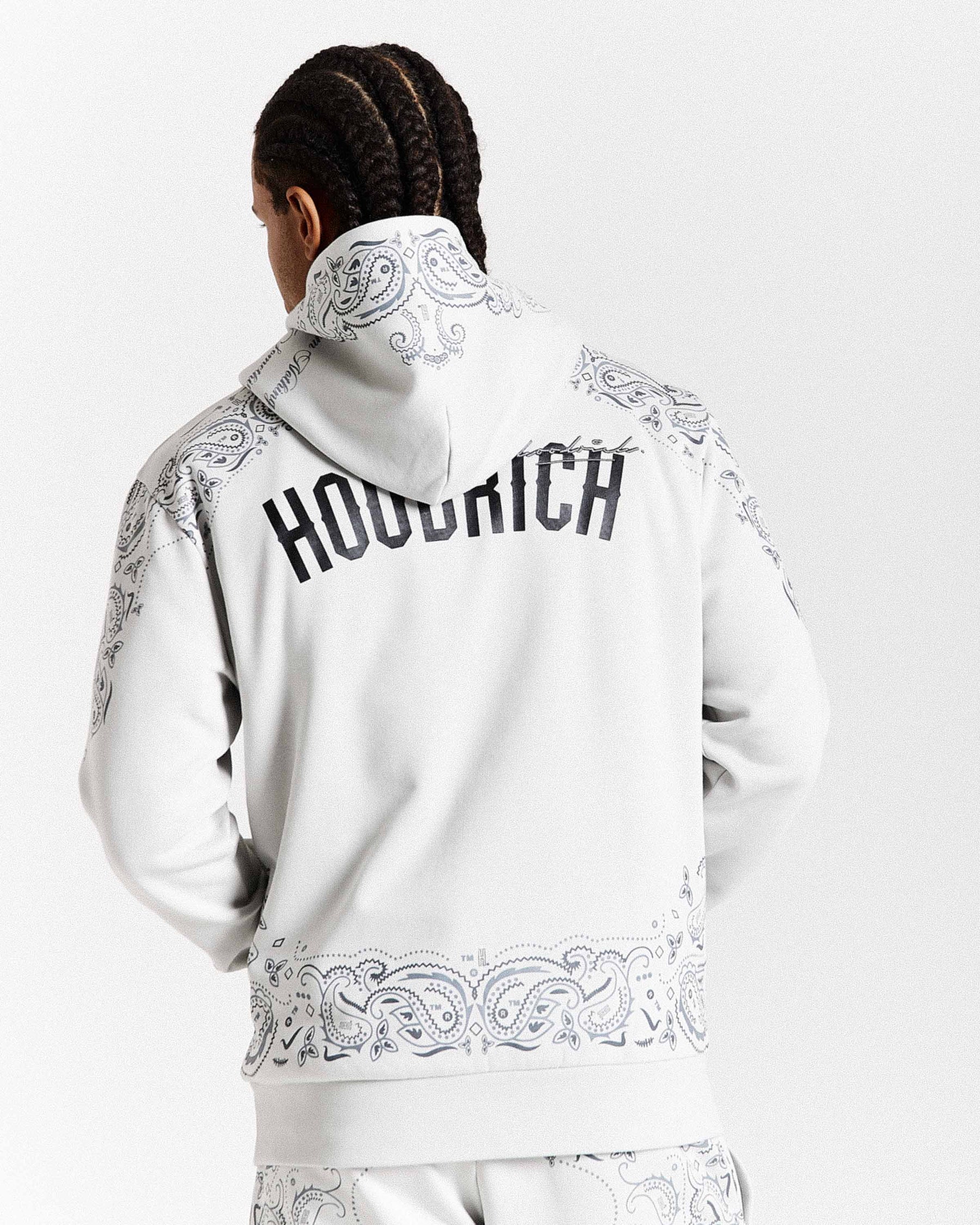 Felpa con cappuccio Motif - Grigio chiaro/Nero