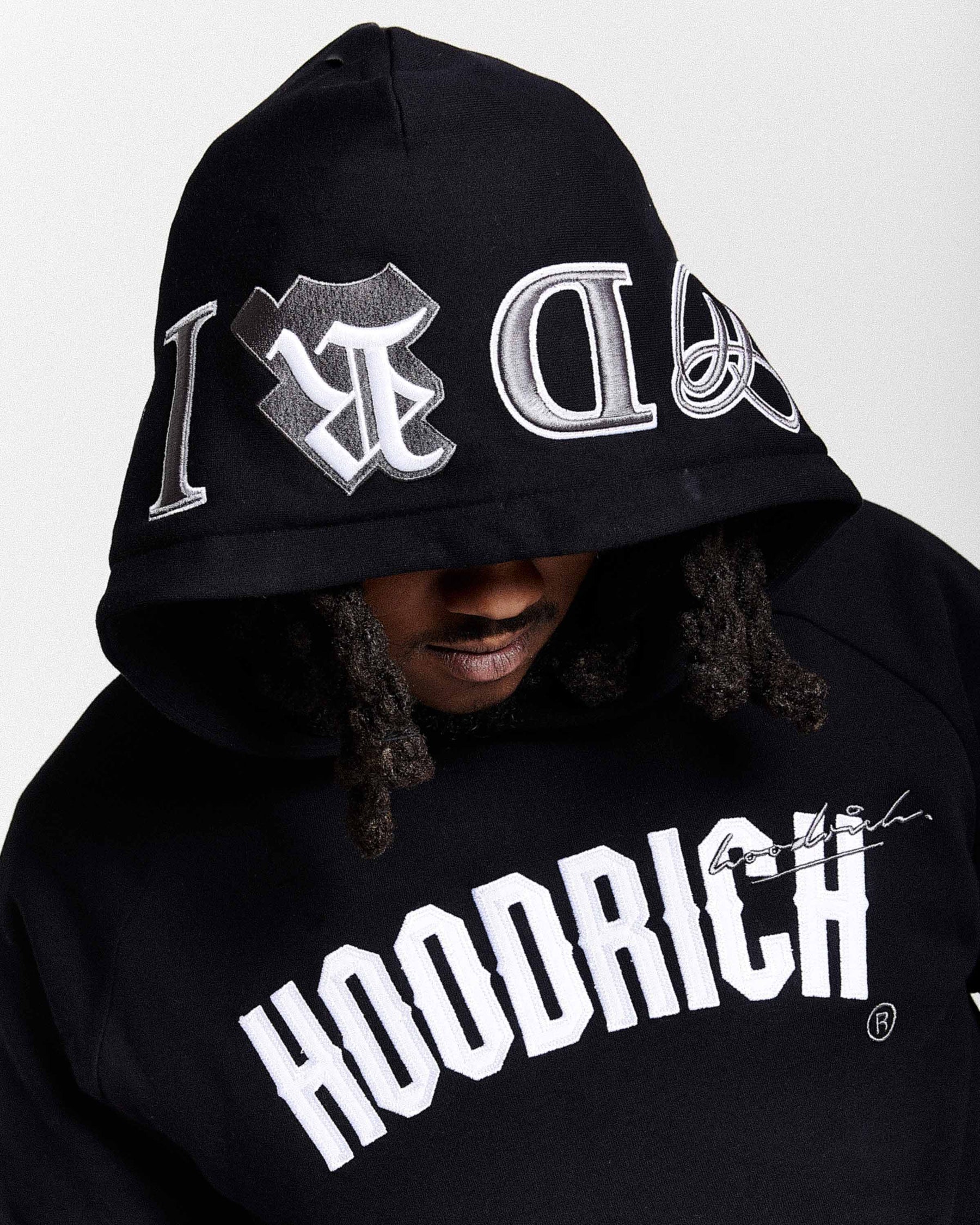 Felpa con cappuccio Stature - Nero/Bianco/Grigio