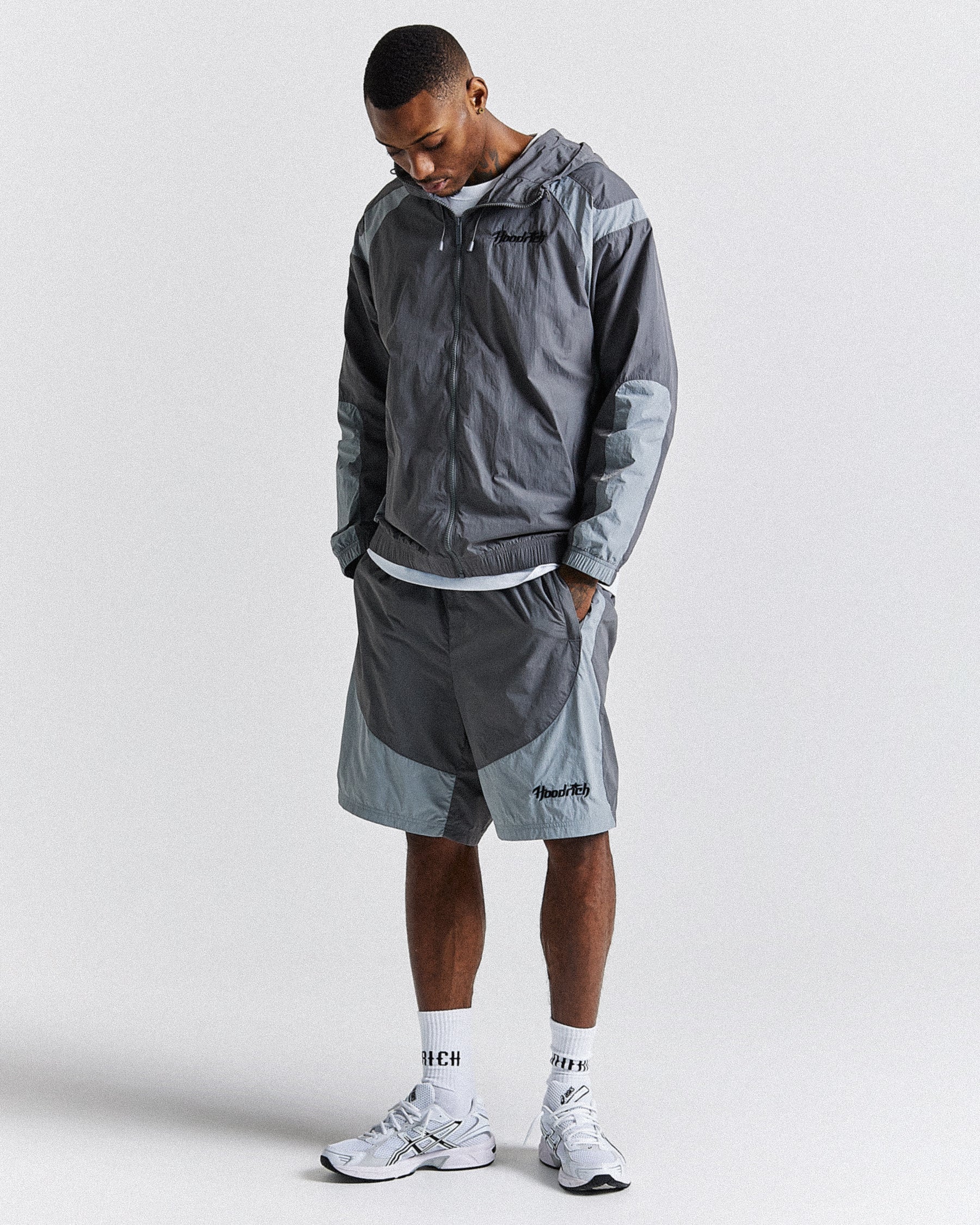 Galaxy Woven Shorts - Grey/Black