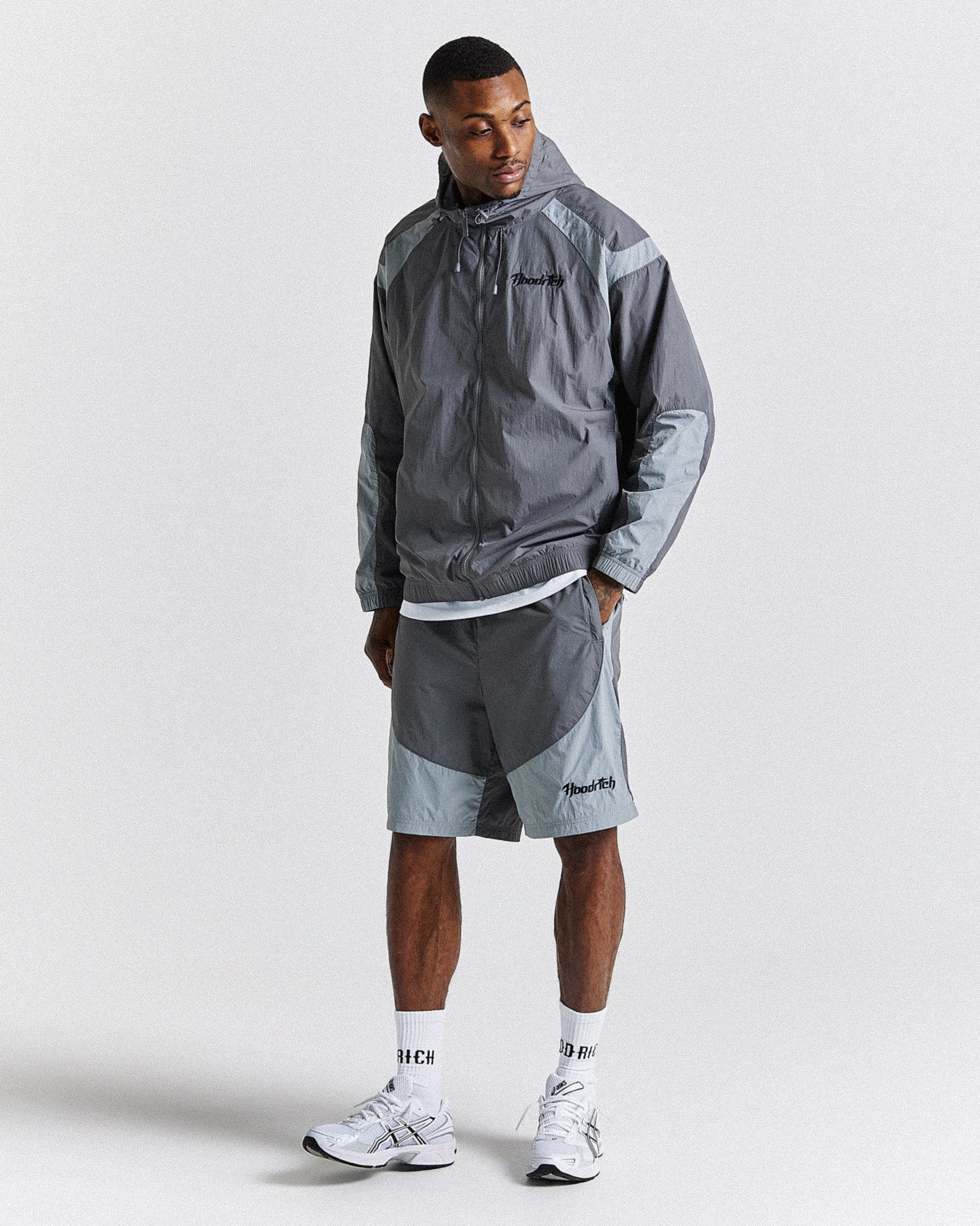 Galaxy Woven Shorts - Grey/Black
