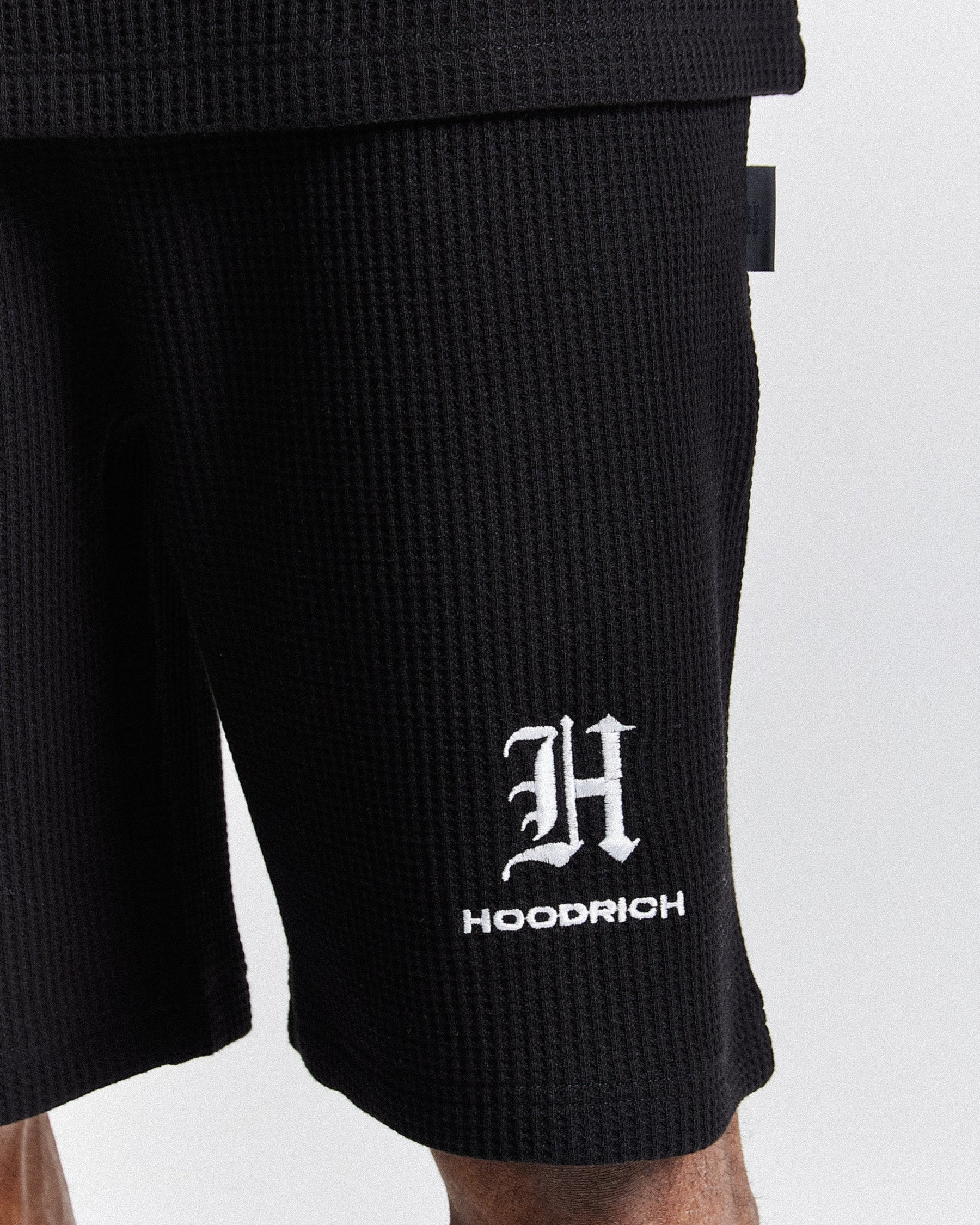 Chroma Waffle Oversized Shorts - Black/White