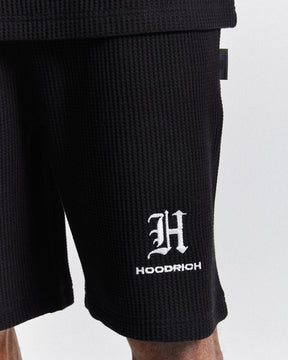 Chroma Waffle Oversized Shorts - Black/White